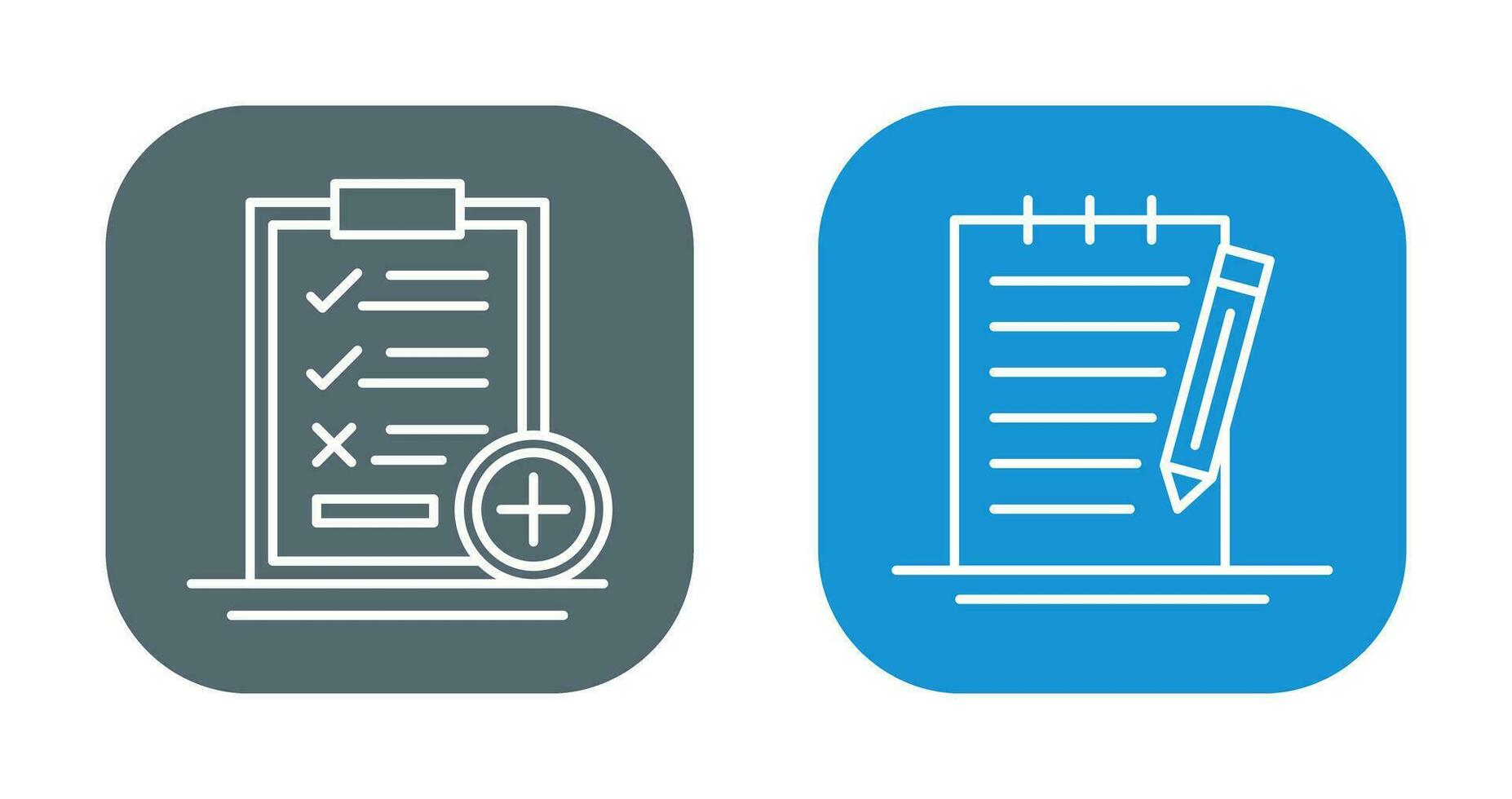 Medical Examination List and Check Up List Icon vector