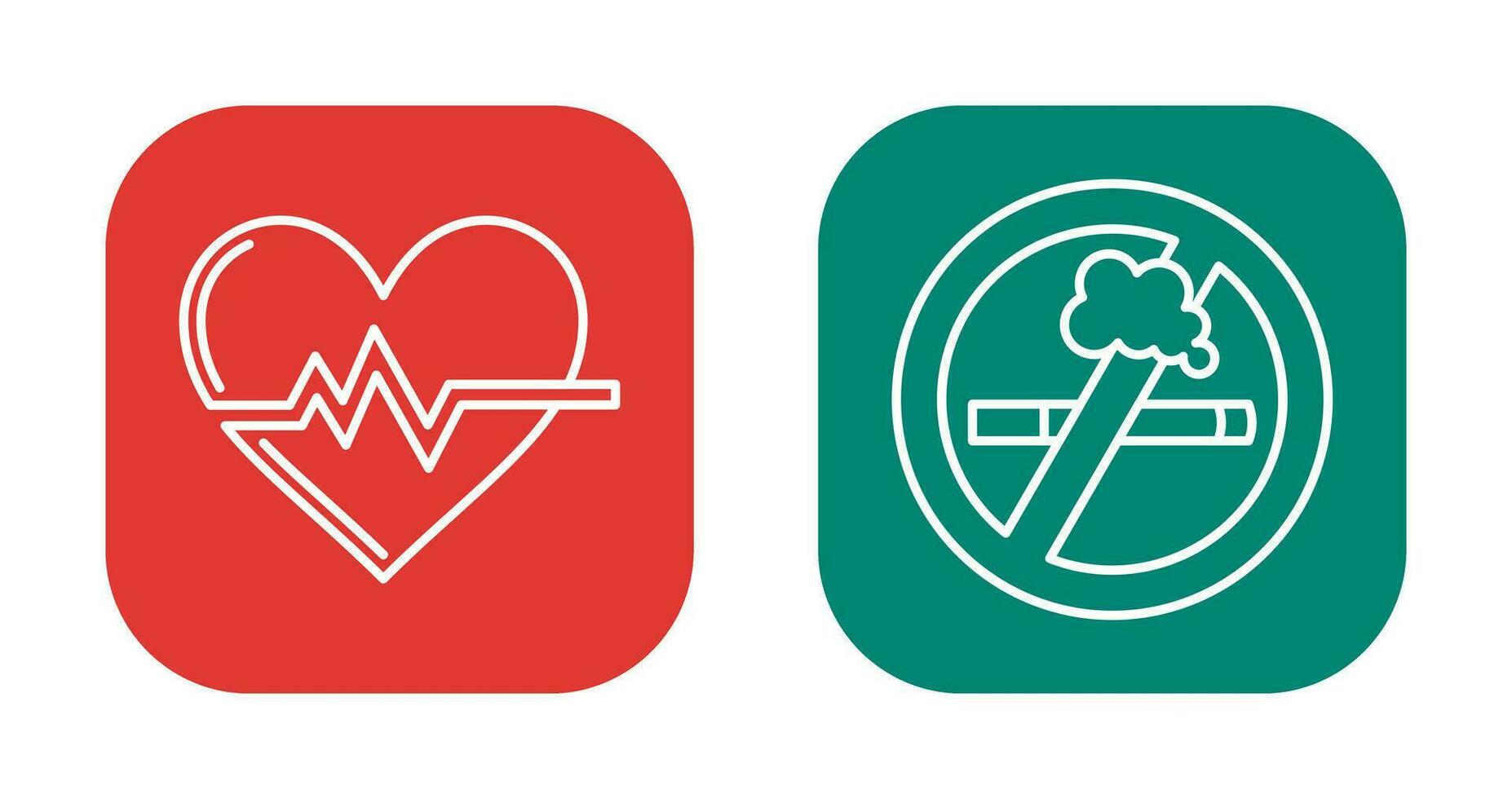 Health and No Smoking Icon vector
