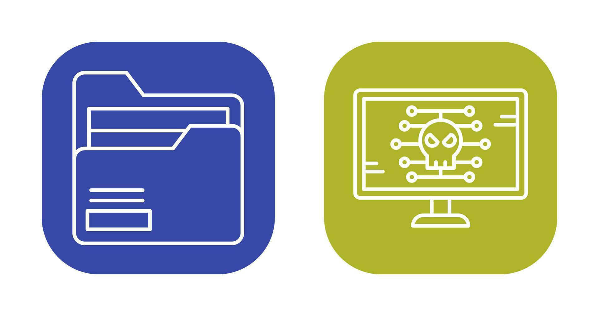 Folder and Malware Icon 32656613 Vector Art at Vecteezy