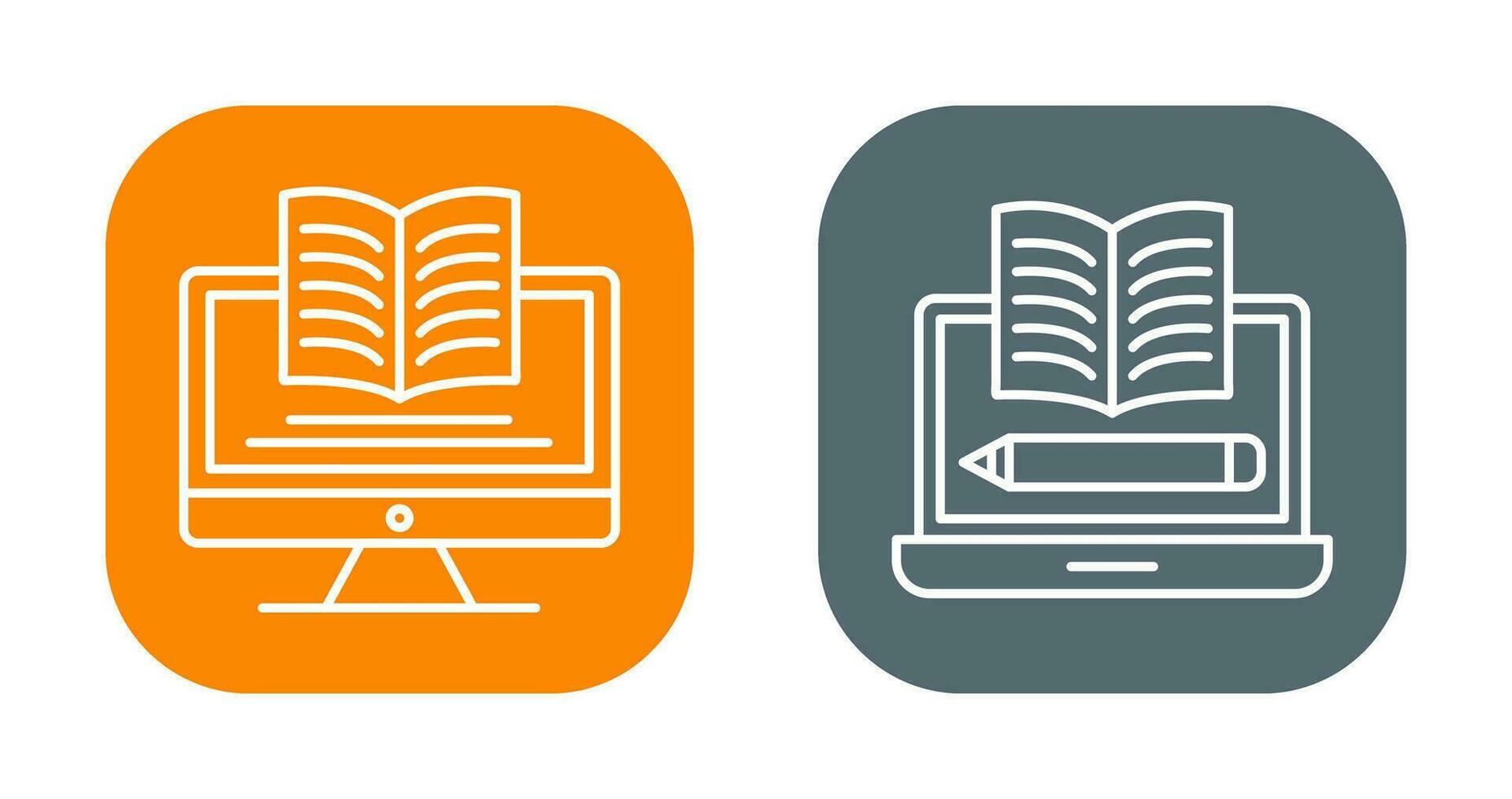 Digital Learning and Written Icon vector