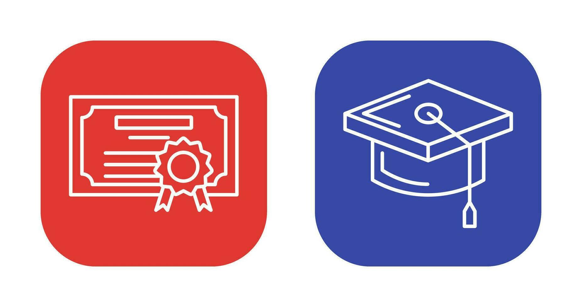 Diploma and Cap Icon vector