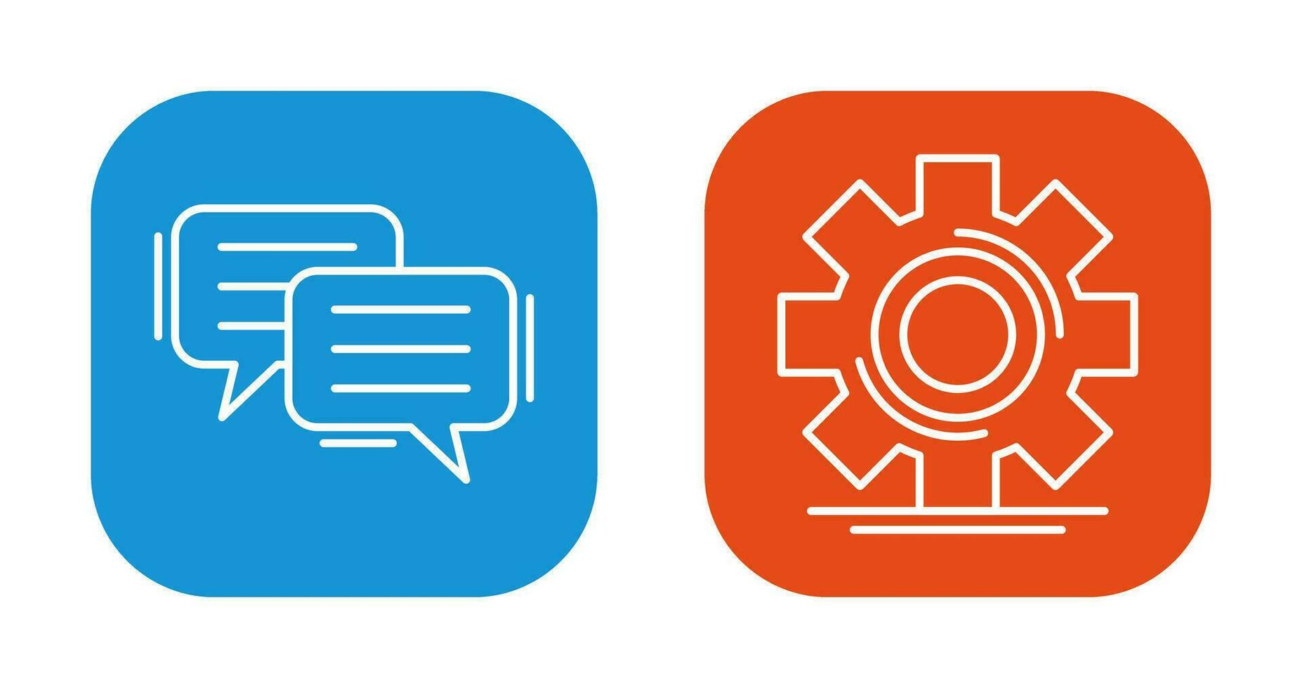 Chat and Setting Icon vector
