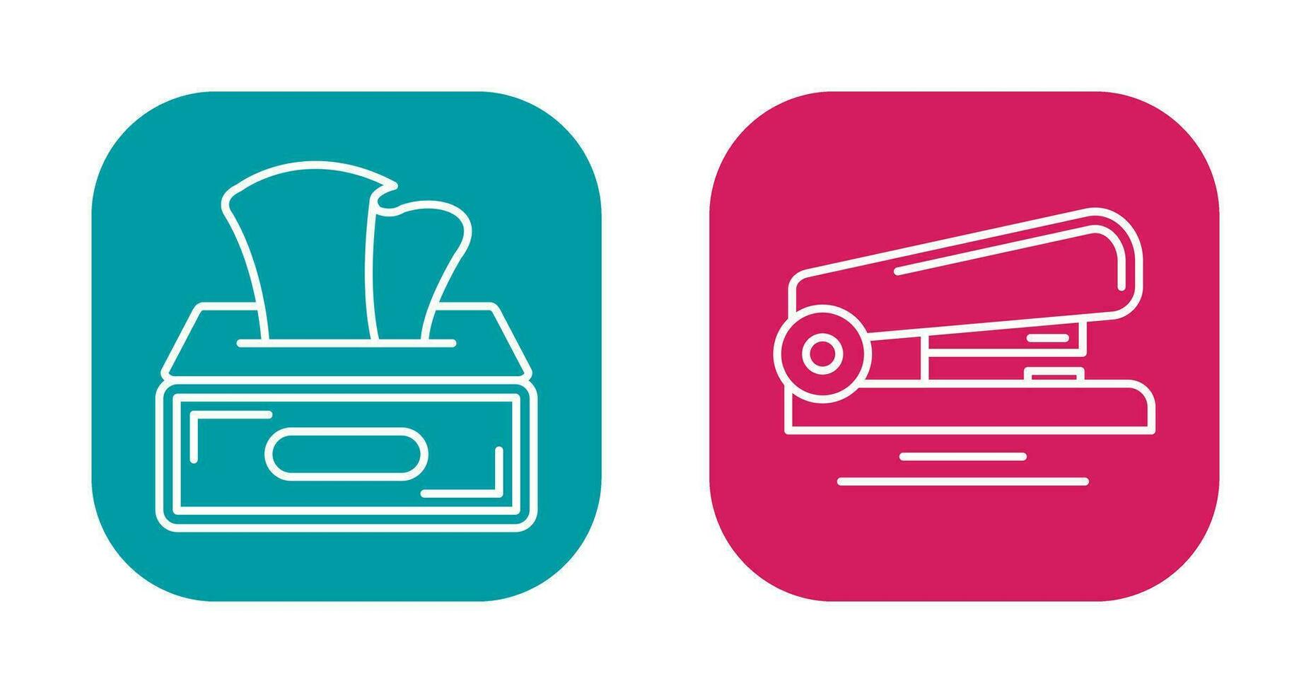 Tissue Box and Stapler Icon vector