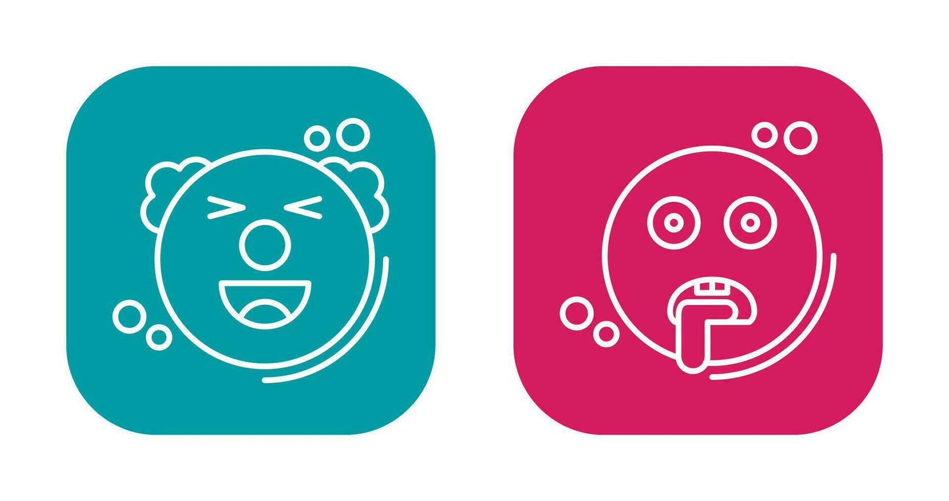 Clown and Drooling Icon vector