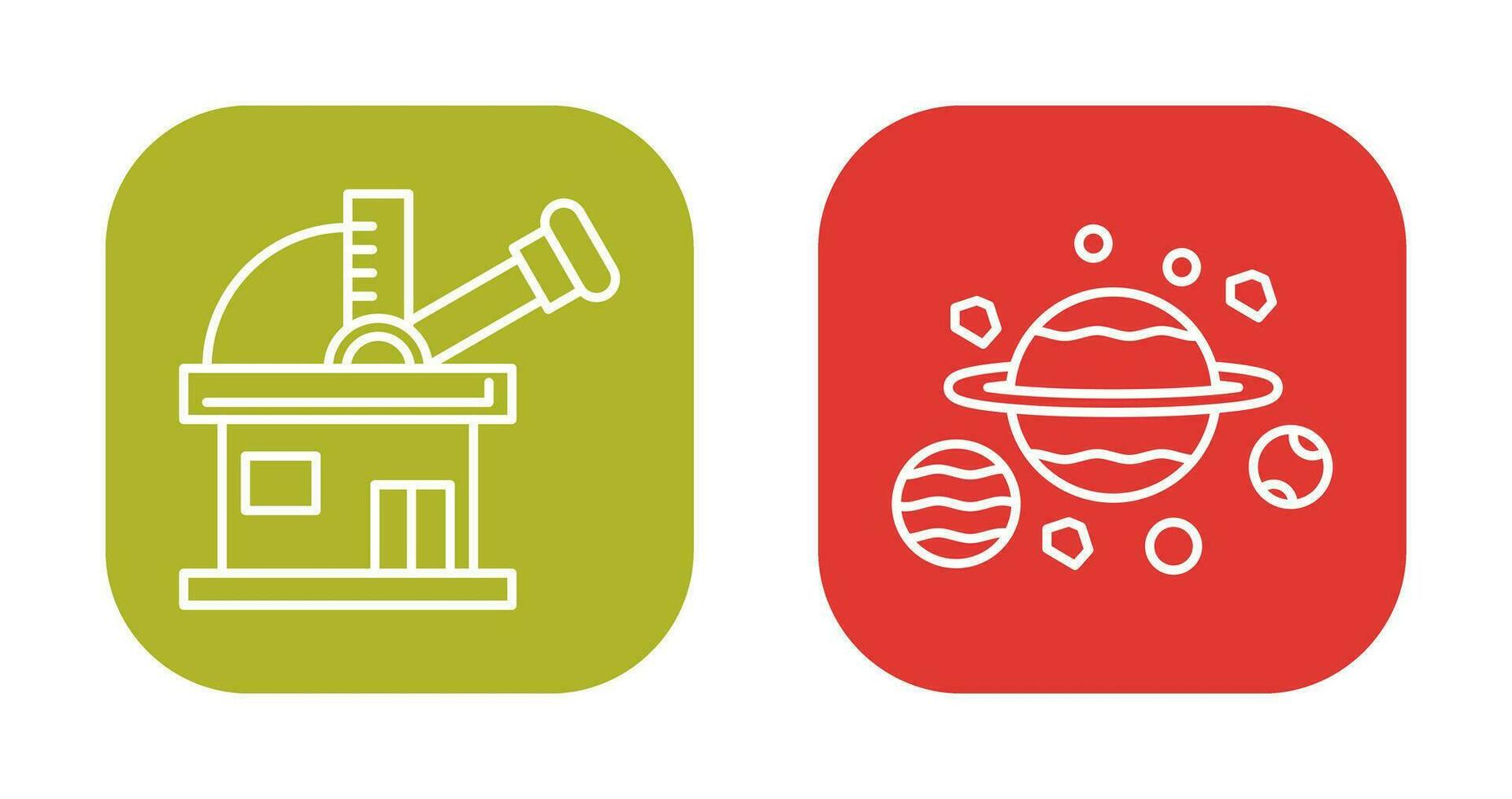 observatory and planets Icon vector
