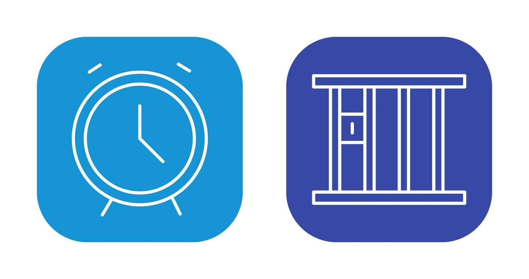 Alarm Clock and Jail Icon vector