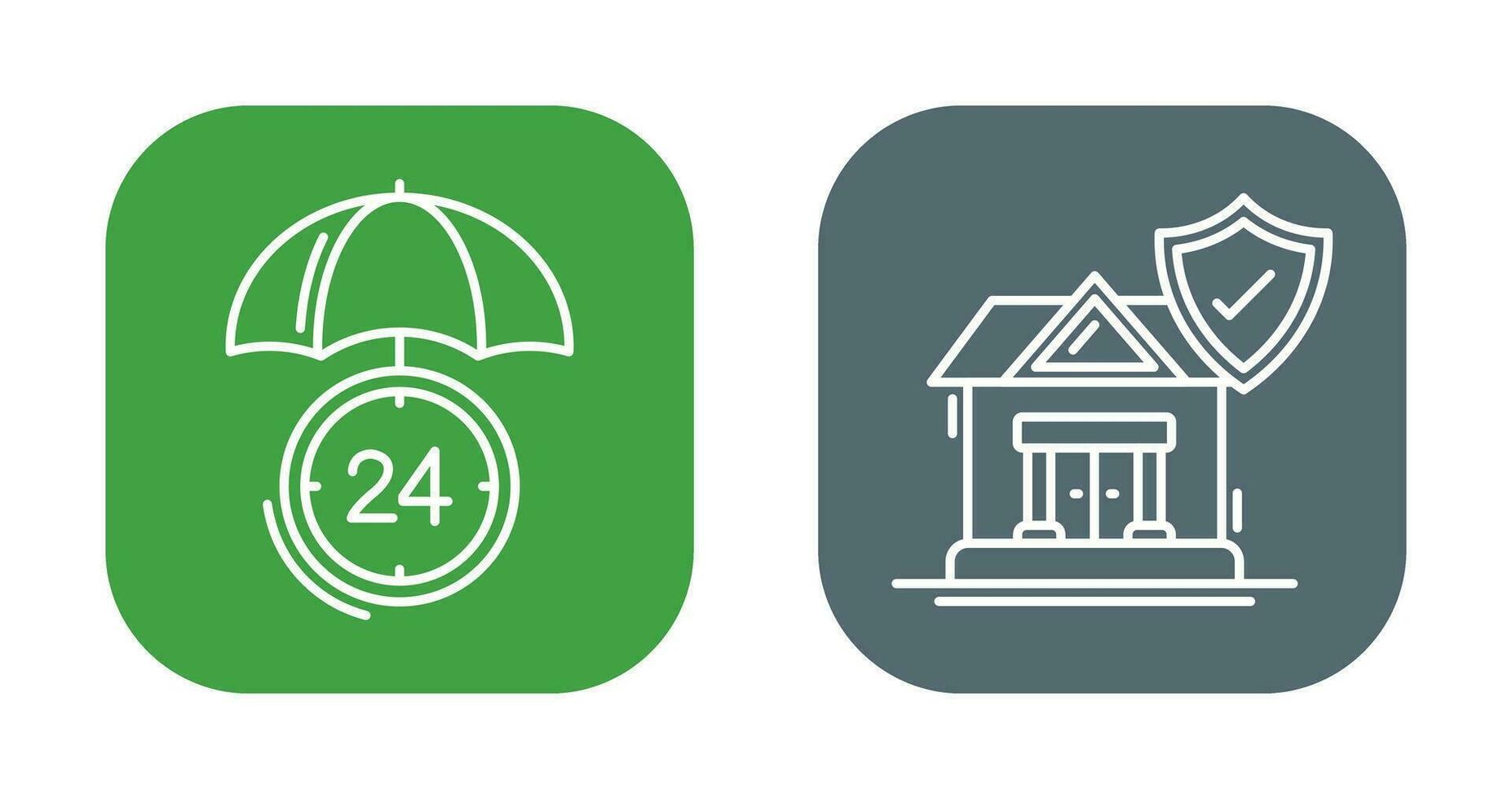 Protection and House  Icon vector