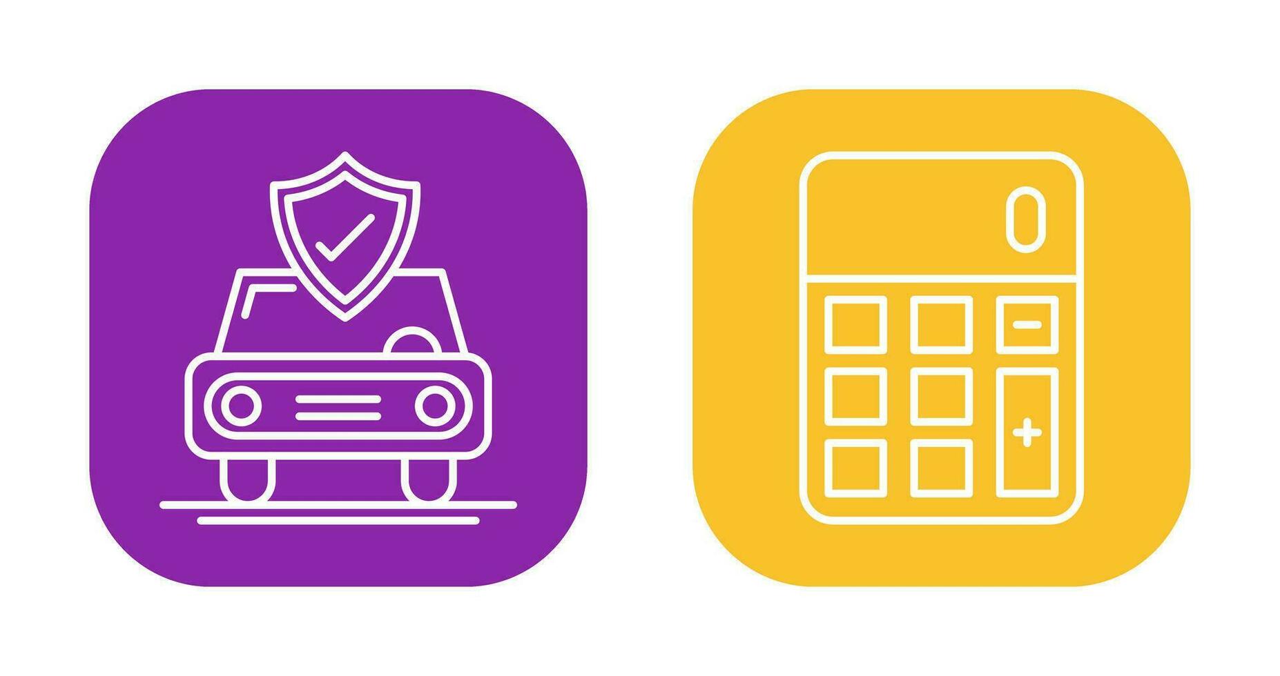 Car and Calculator Icon vector