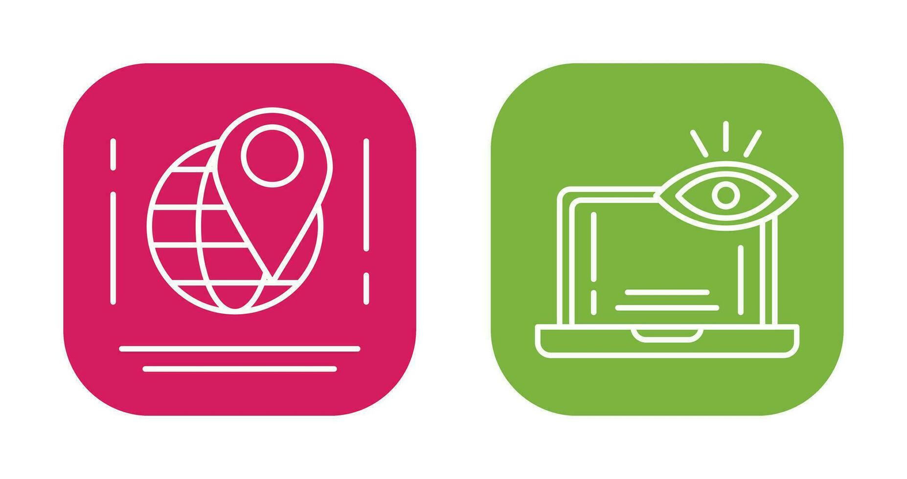 Map and Monitoring Icon vector