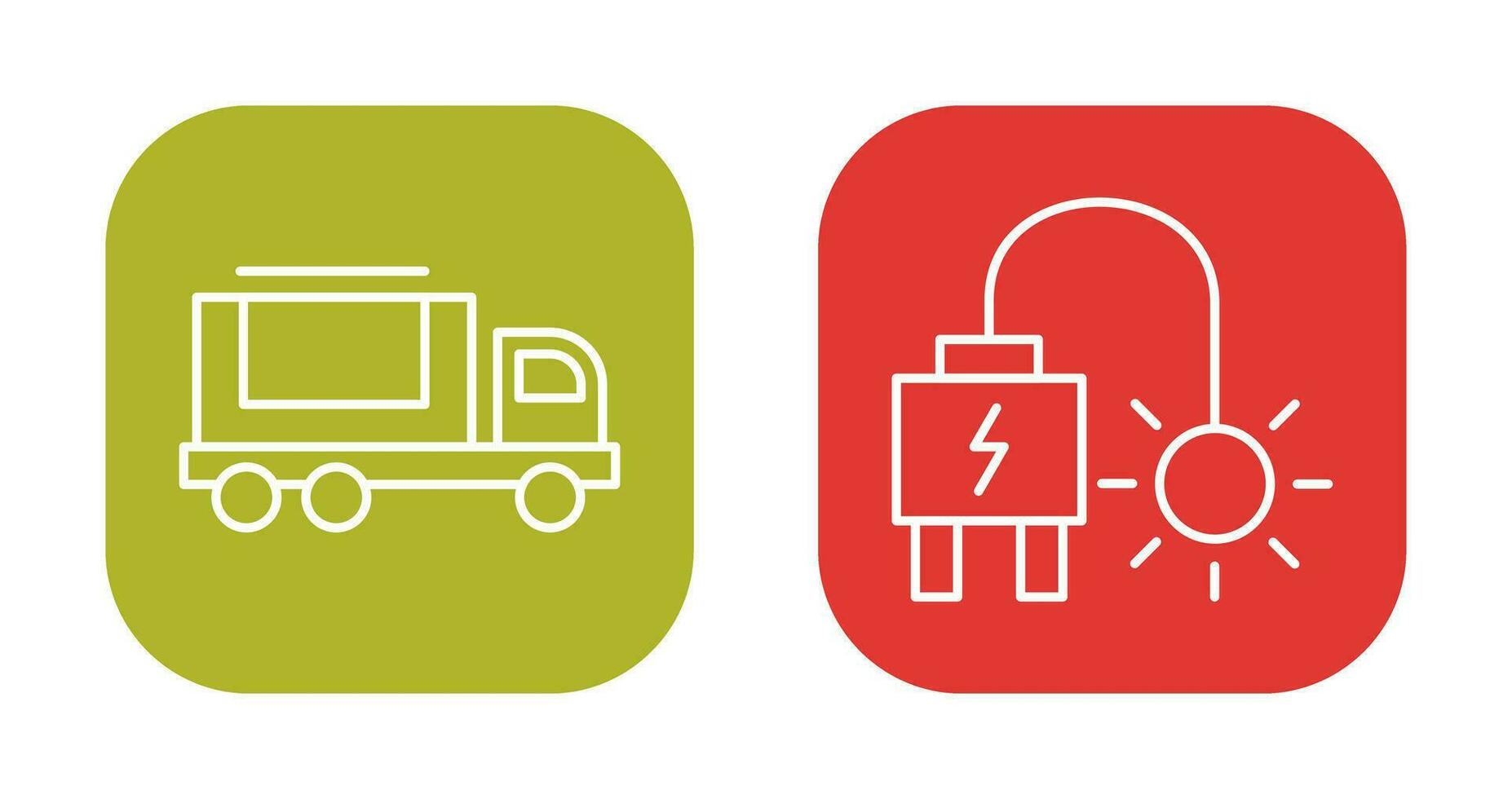 Cargo Truck and Plug Icon vector