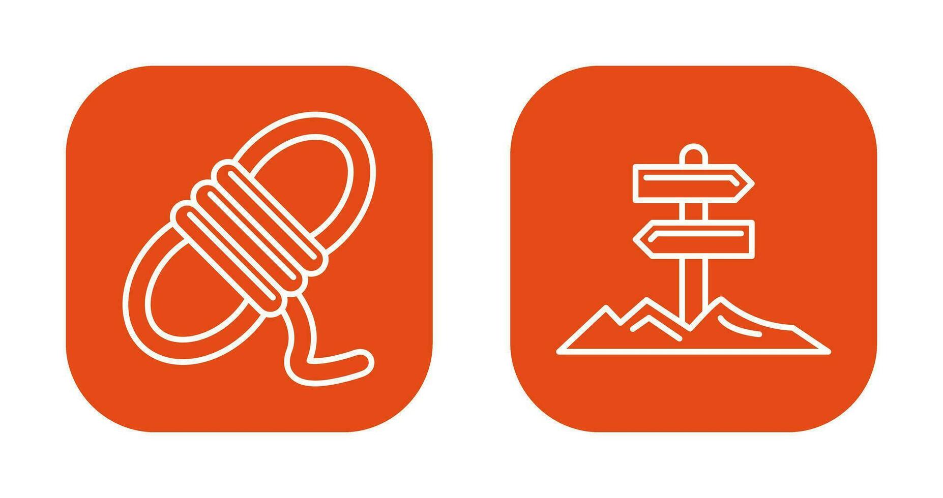 Direction and Rope Icon vector