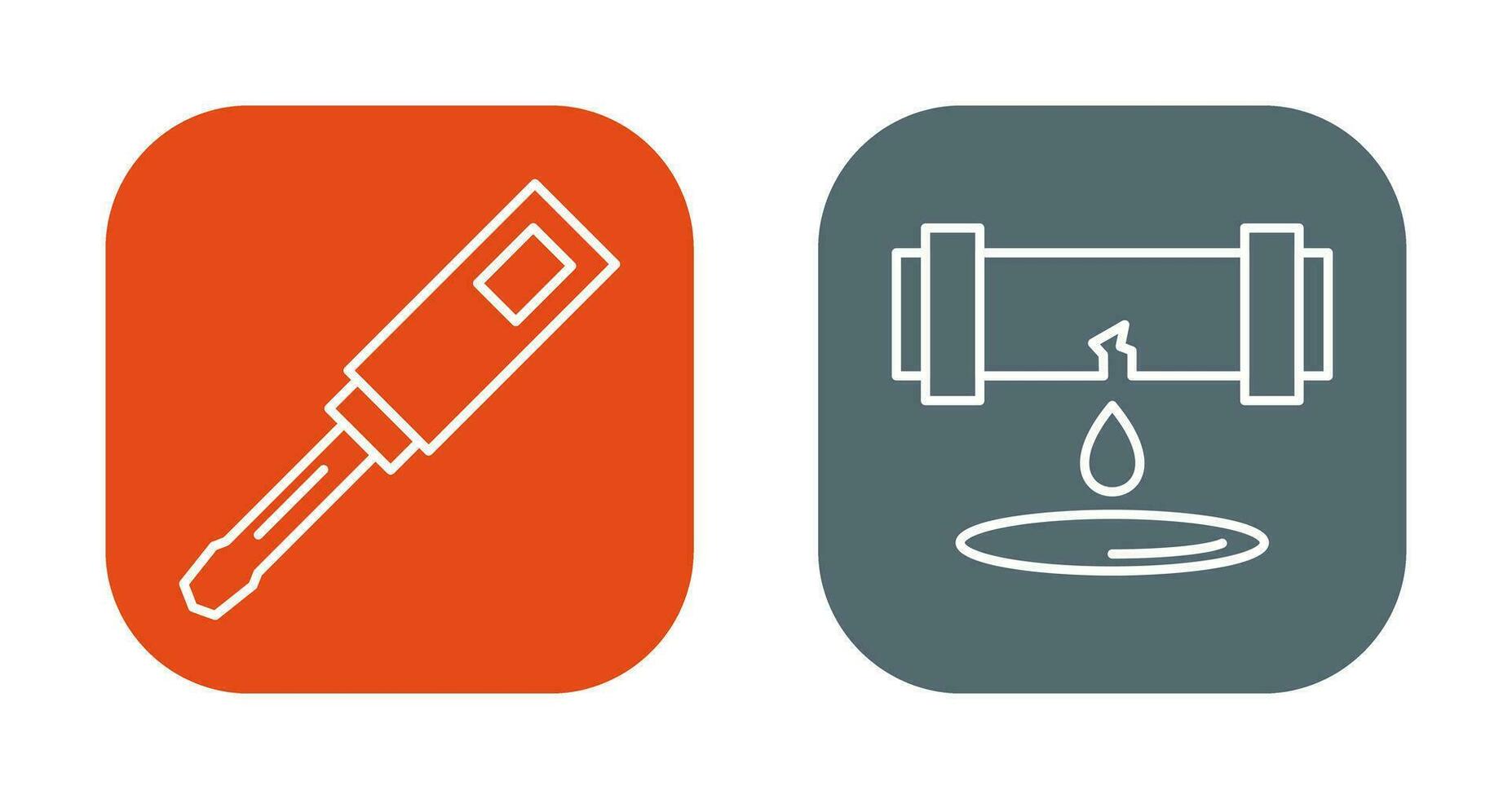 Screwdriver and Leak Icon vector