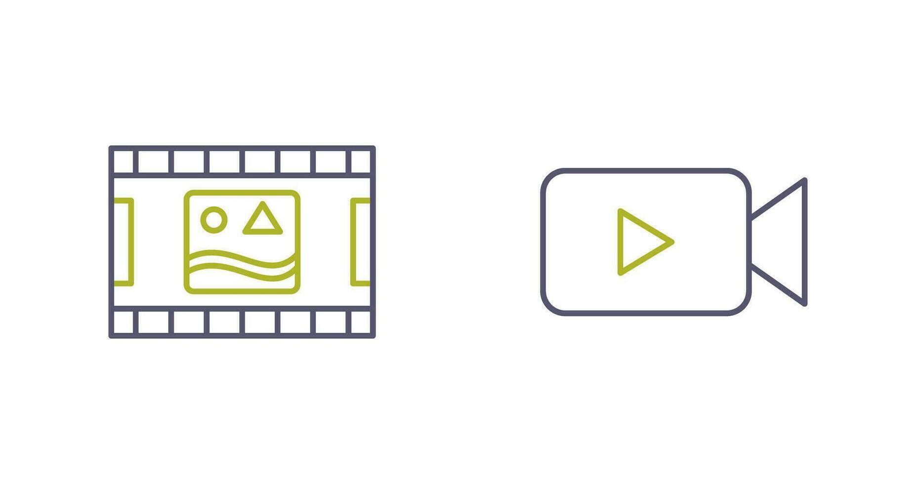 pictures reel and video Icon vector