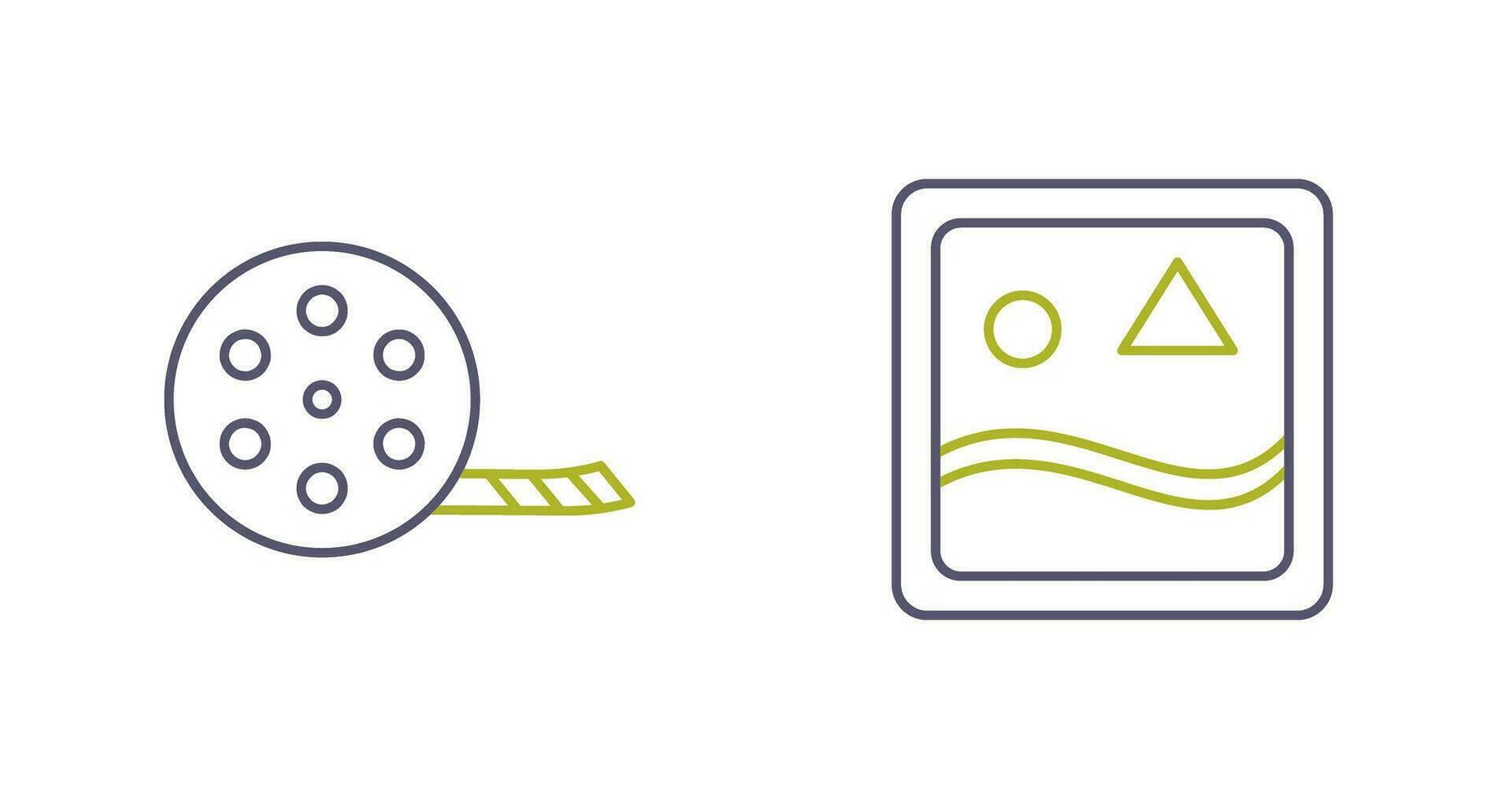 film reel and images Icon vector