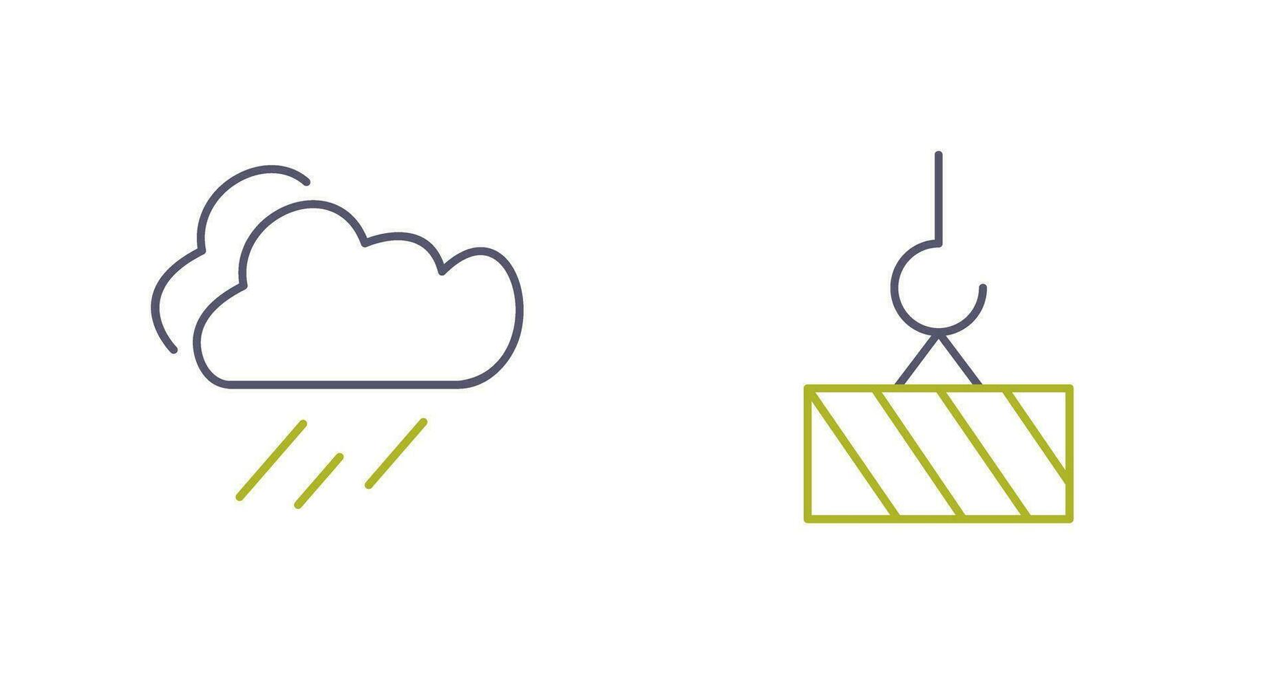 rain and heavy machinery  Icon vector