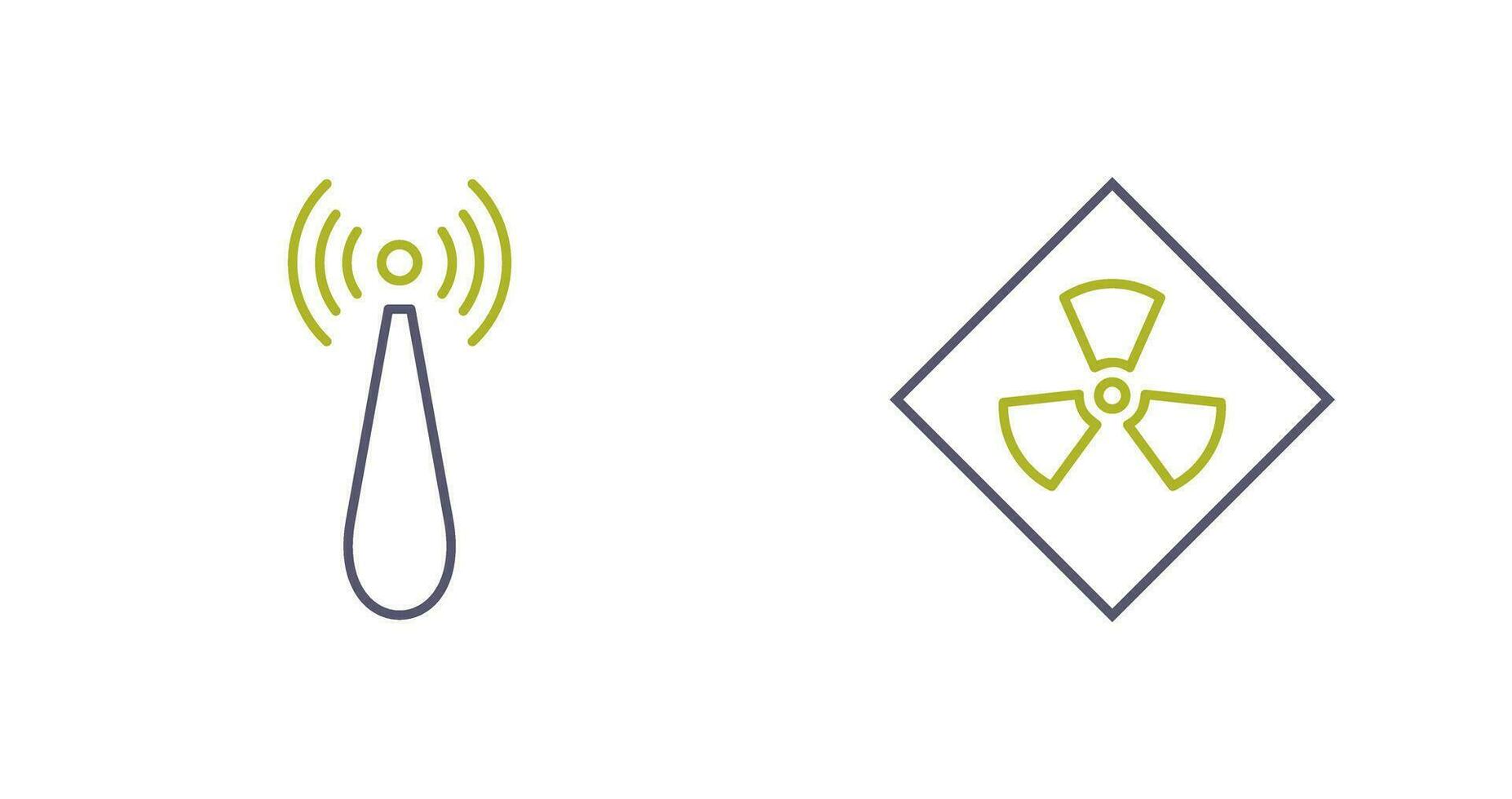 non ionizing radiation and radiation Icon vector