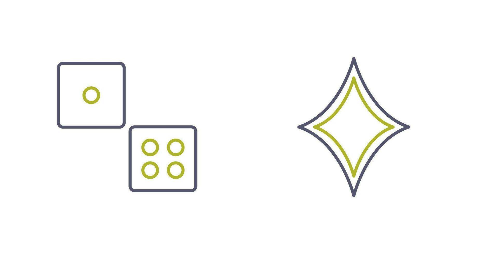 dice and diamond and  Icon vector