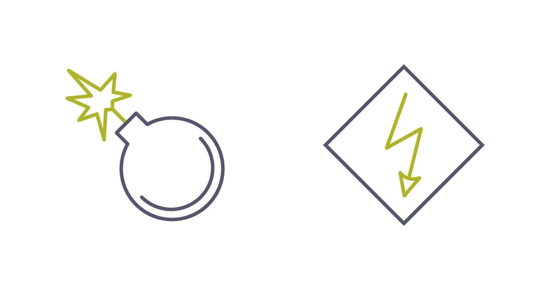 danger of explosion and high voltages  Icon vector