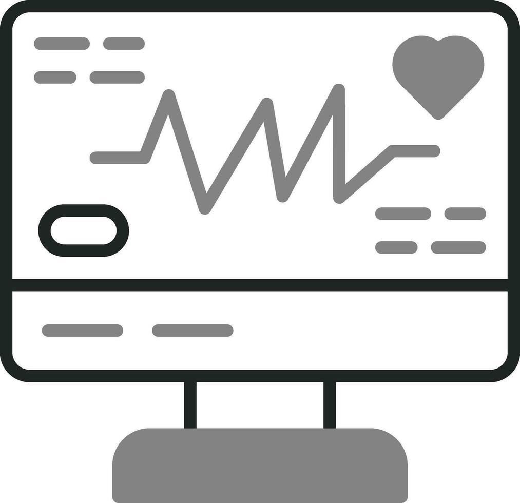 icono de vector de electrocardiograma