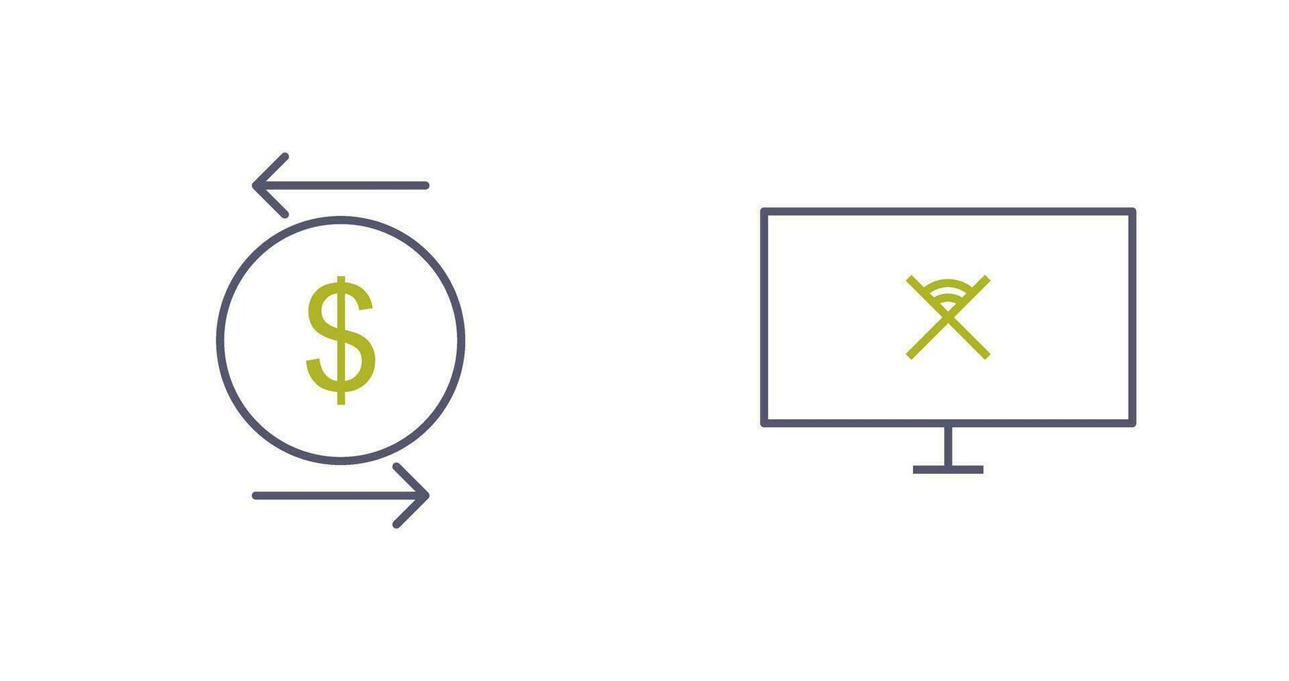 transaction and disconnected network  Icon vector