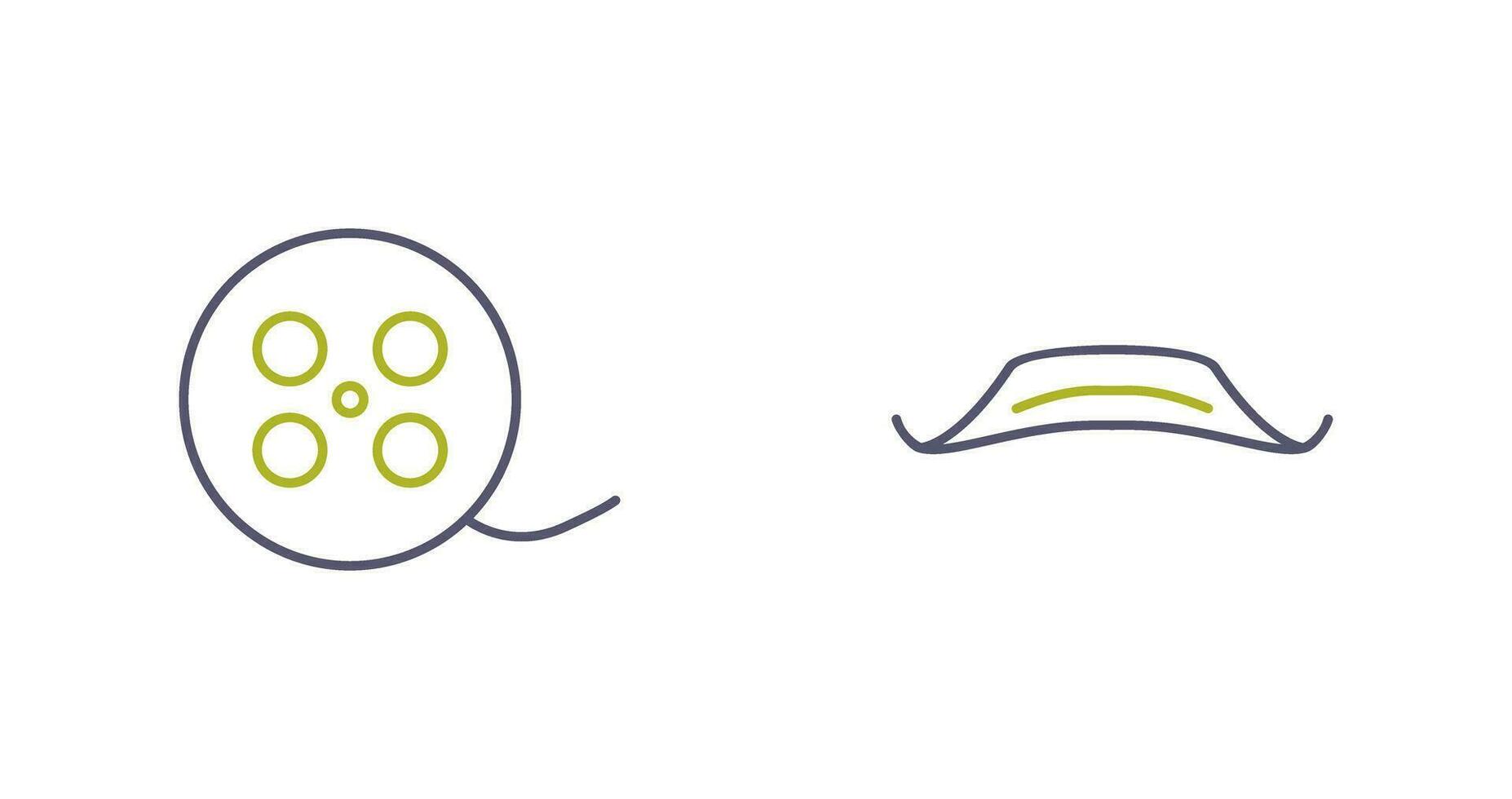 Reel and Moustache Icon vector