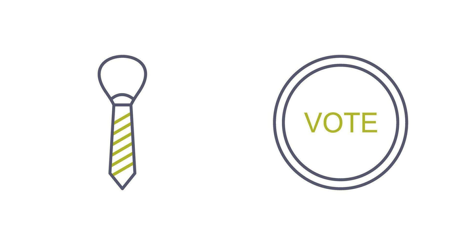 Tie and Vote Link Icon vector