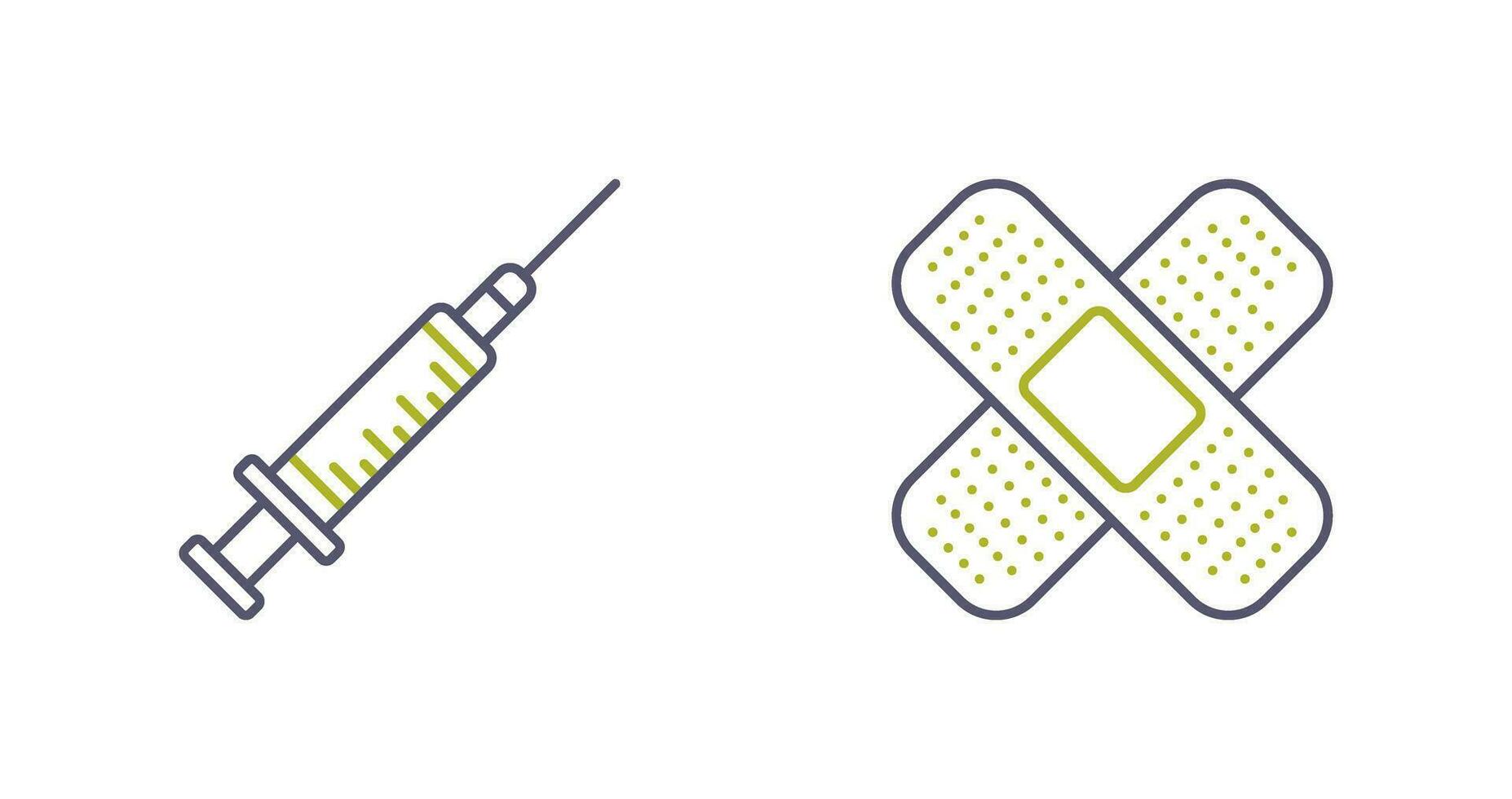 Syringe and Bandages Icon vector