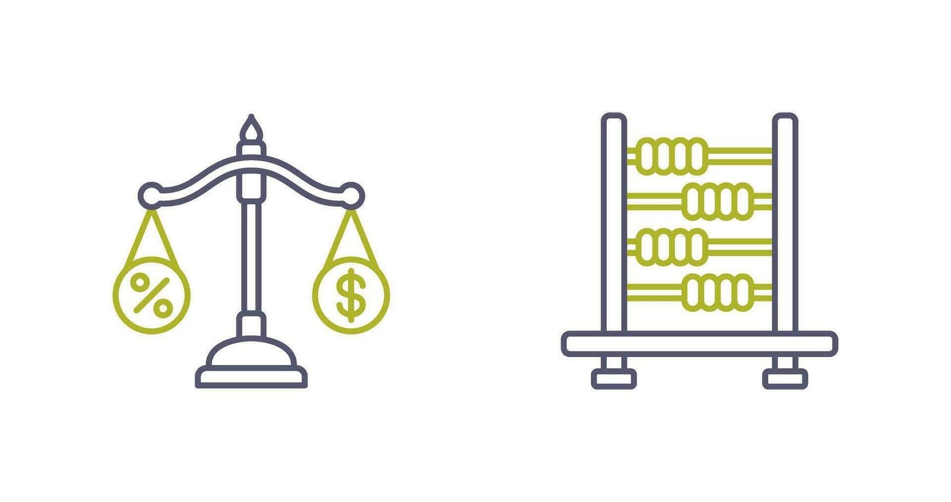 Scale and Abacus Icon vector