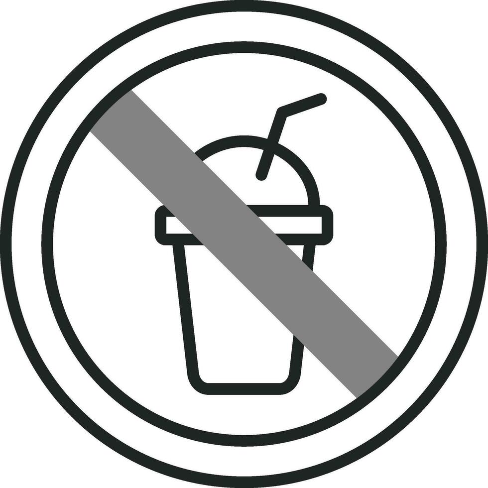 No bebida vector icono