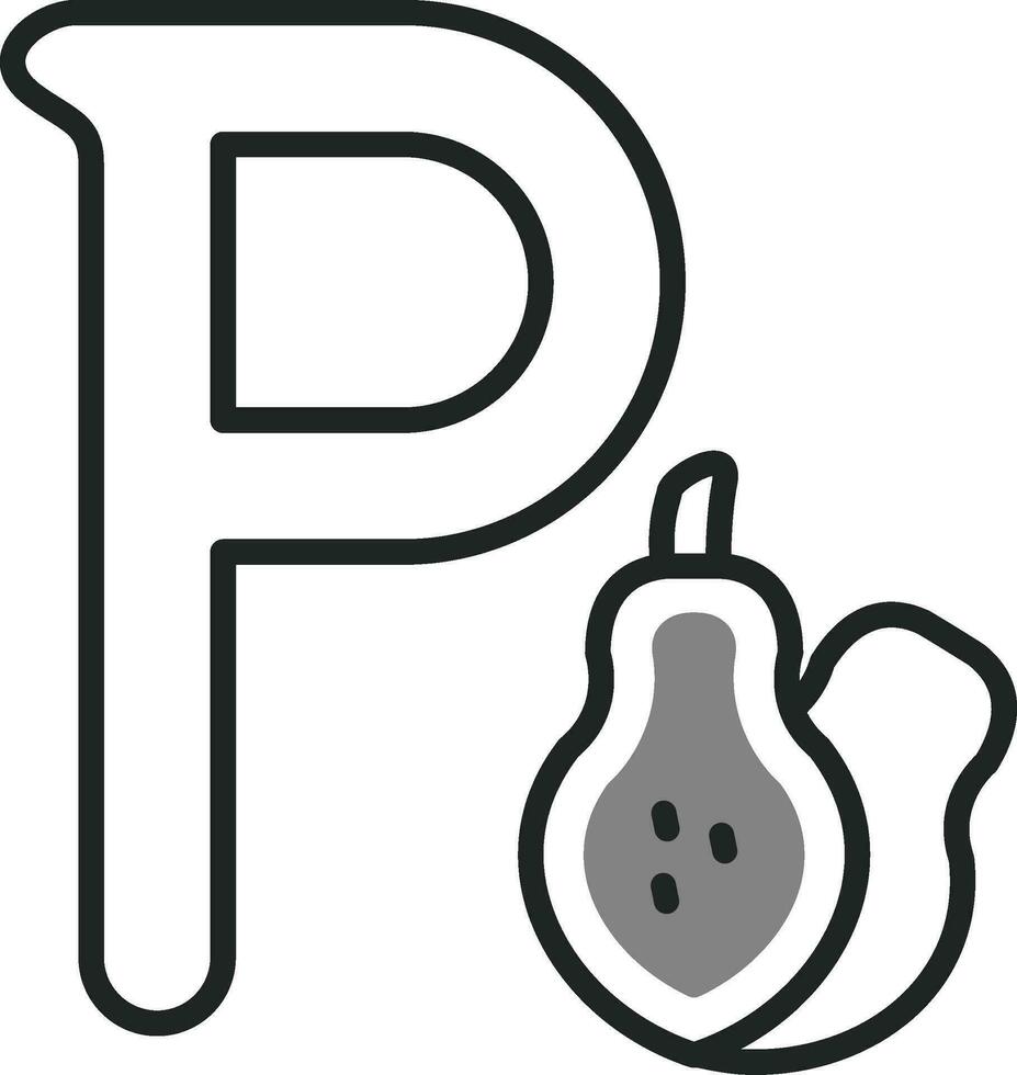 Small P Vector Icon