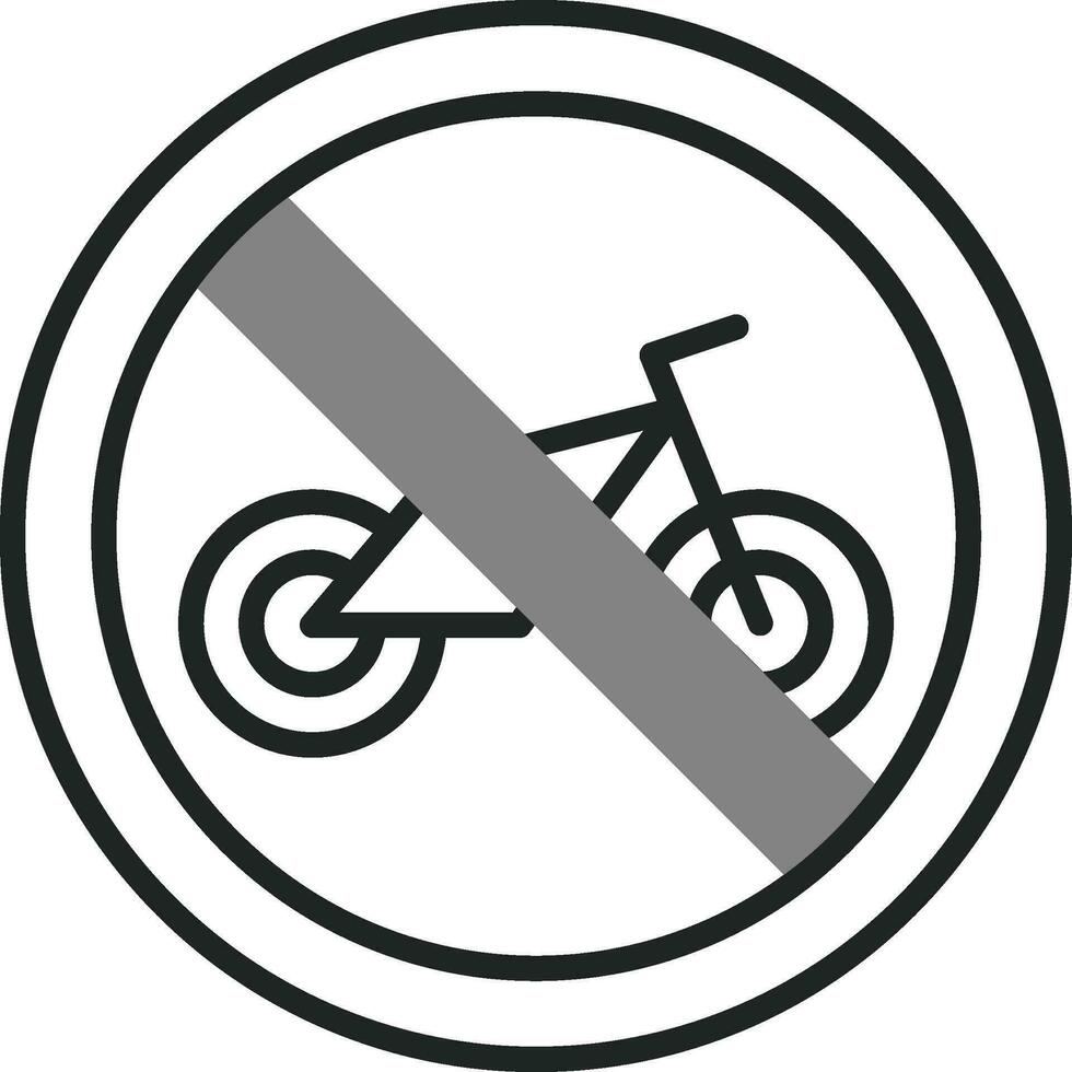 No Bicycle Vector Icon