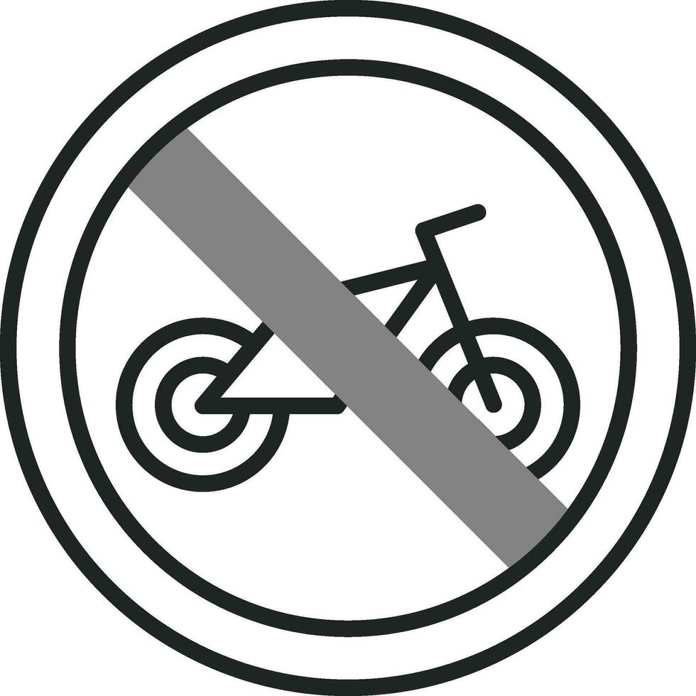 No bicicleta vector icono