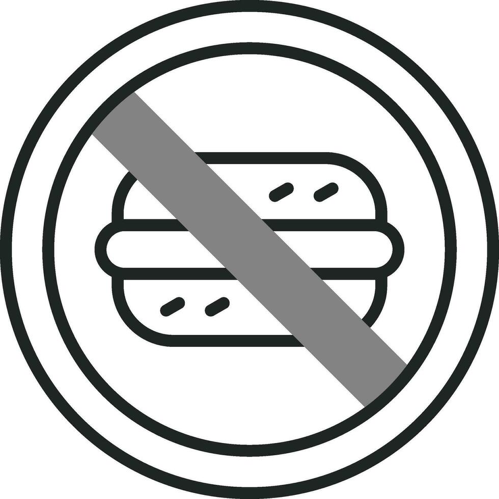 No rápido comida vector icono