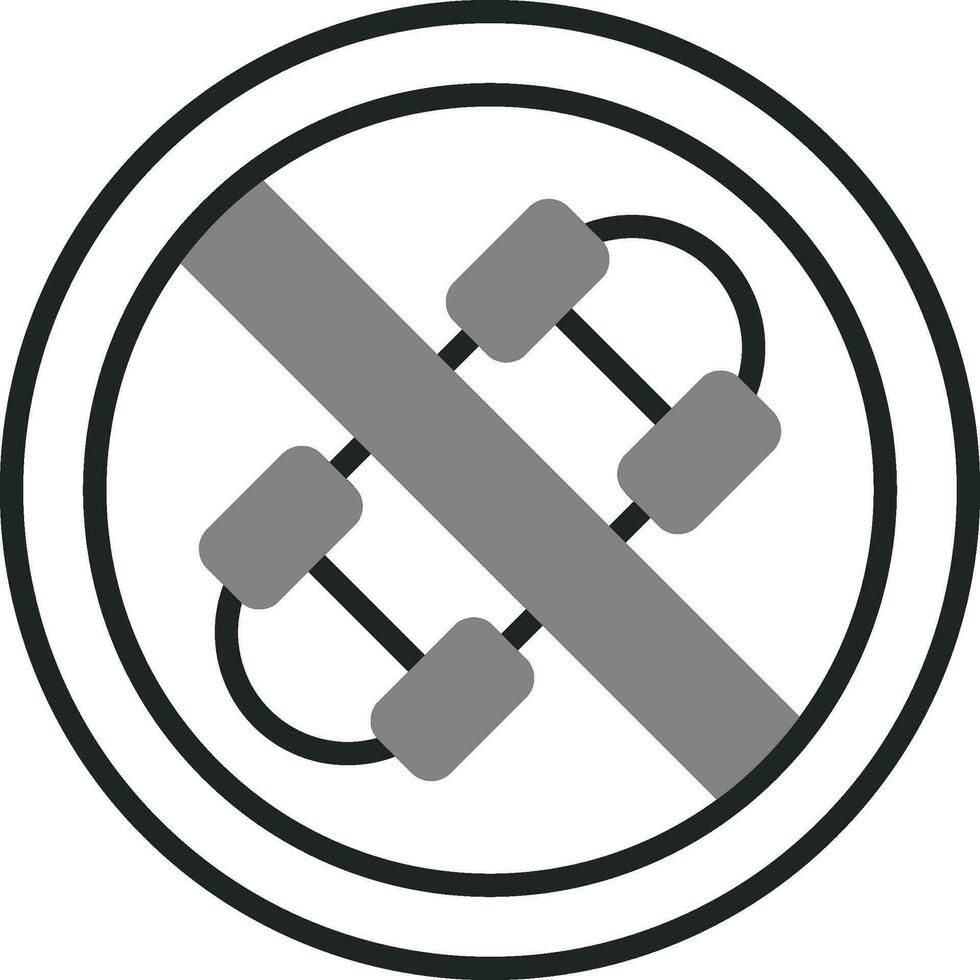 No Skateboard Vector Icon
