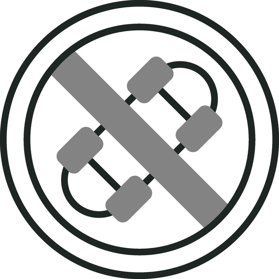 No Skateboard Vector Icon