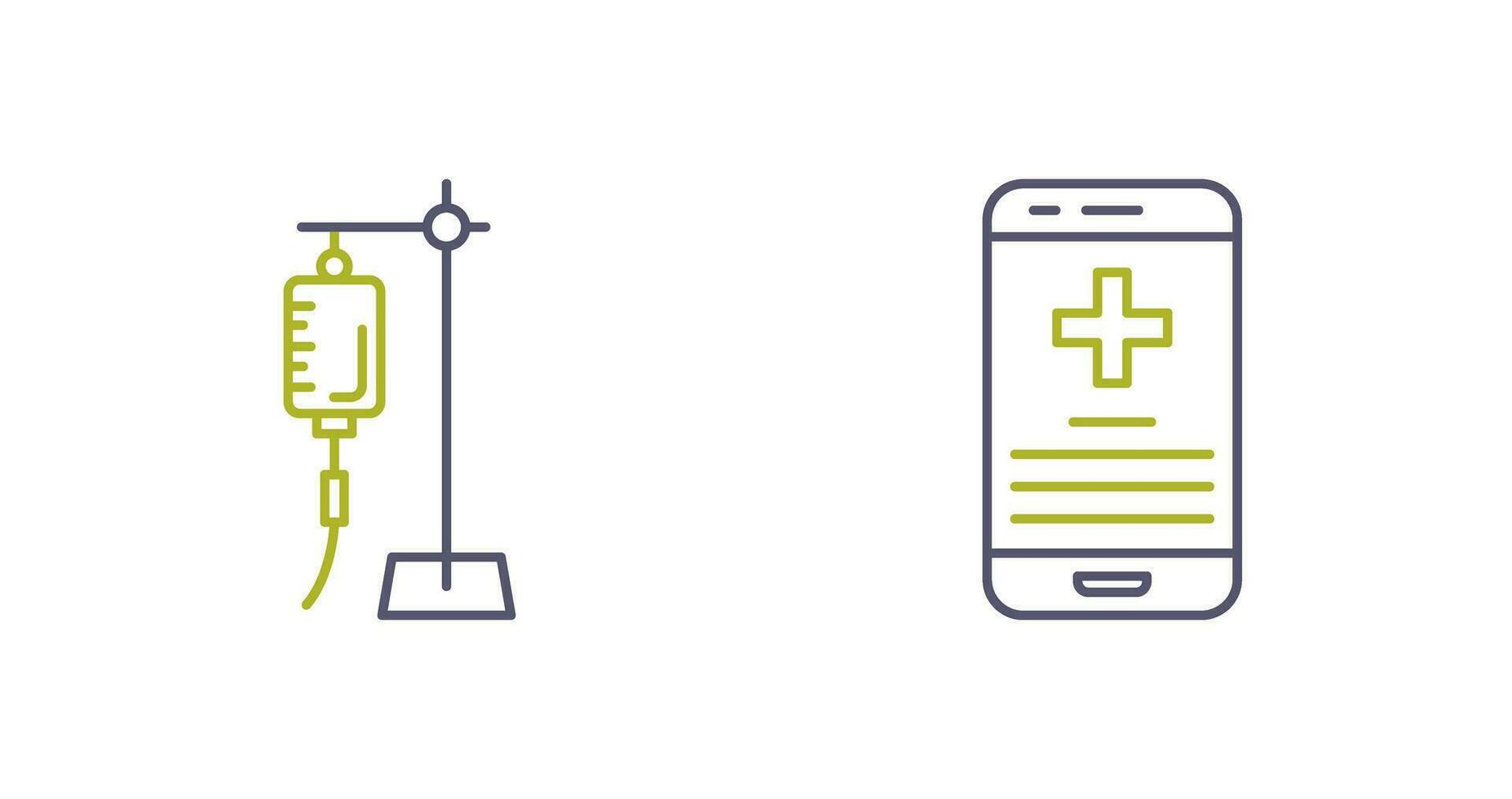 Saline and Smartphone Icon vector