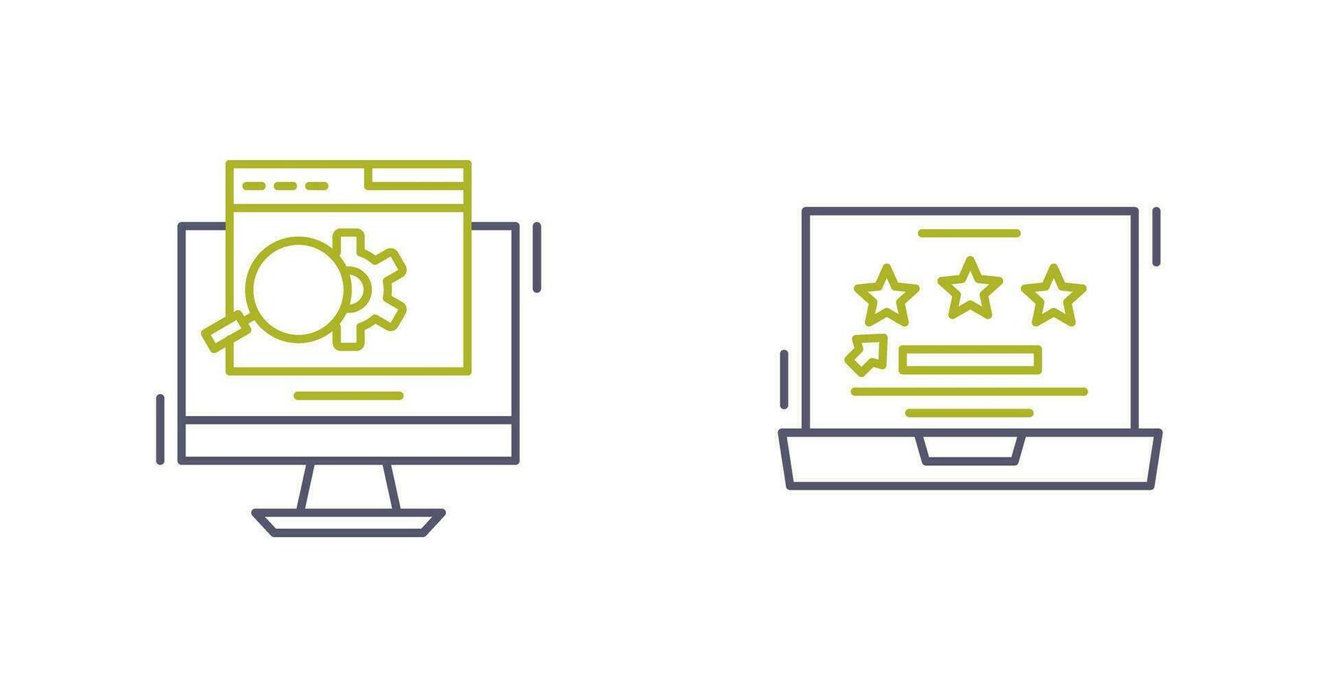 Search Engine and Rating Icon vector