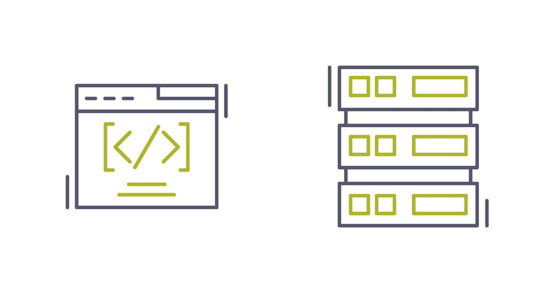Web Coding ND Server Icon vector