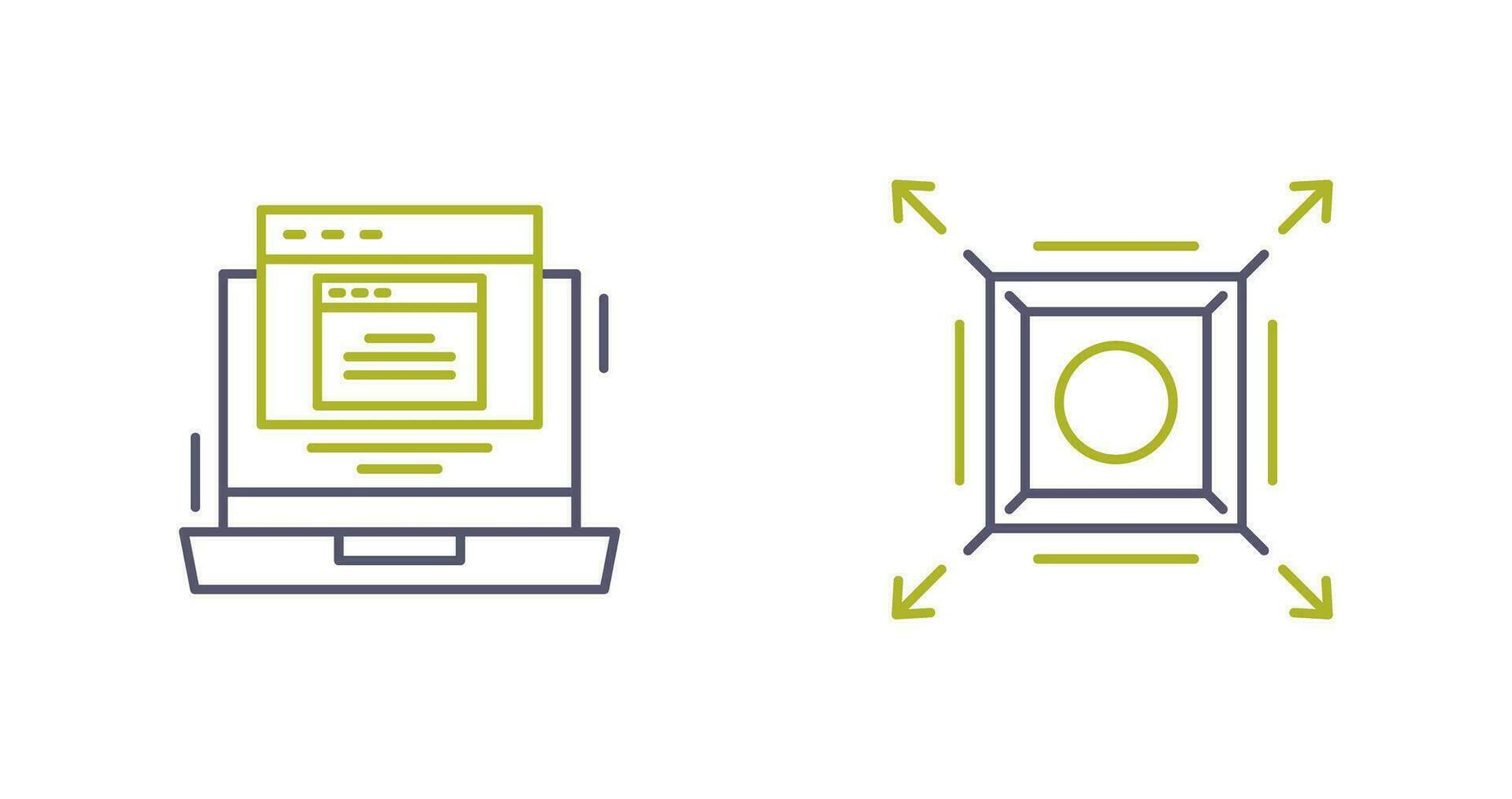 Pop Up and Maximize Icon vector