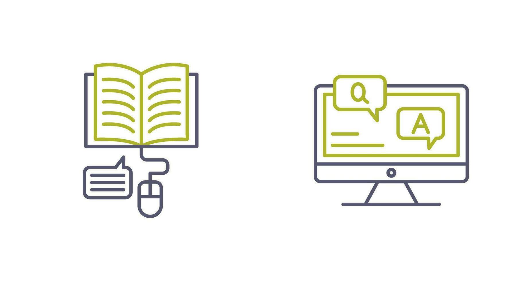 Online Learning and Faq Icon vector