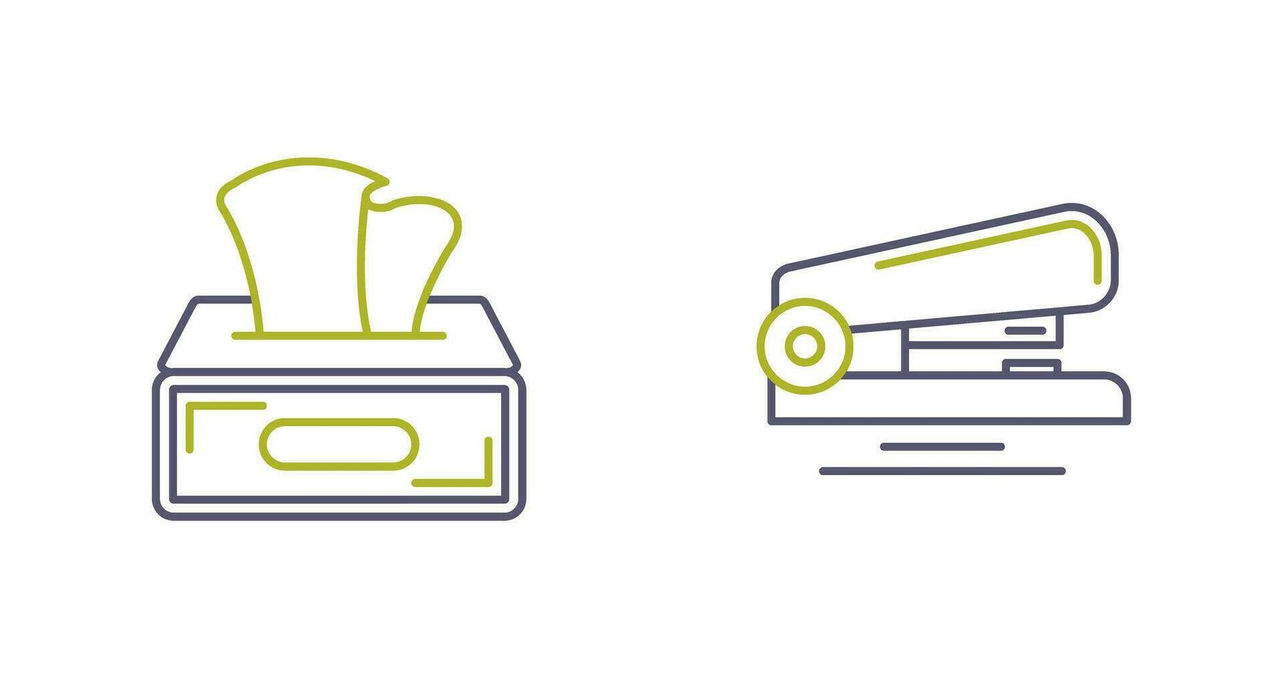 Tissue Box and Stapler Icon vector