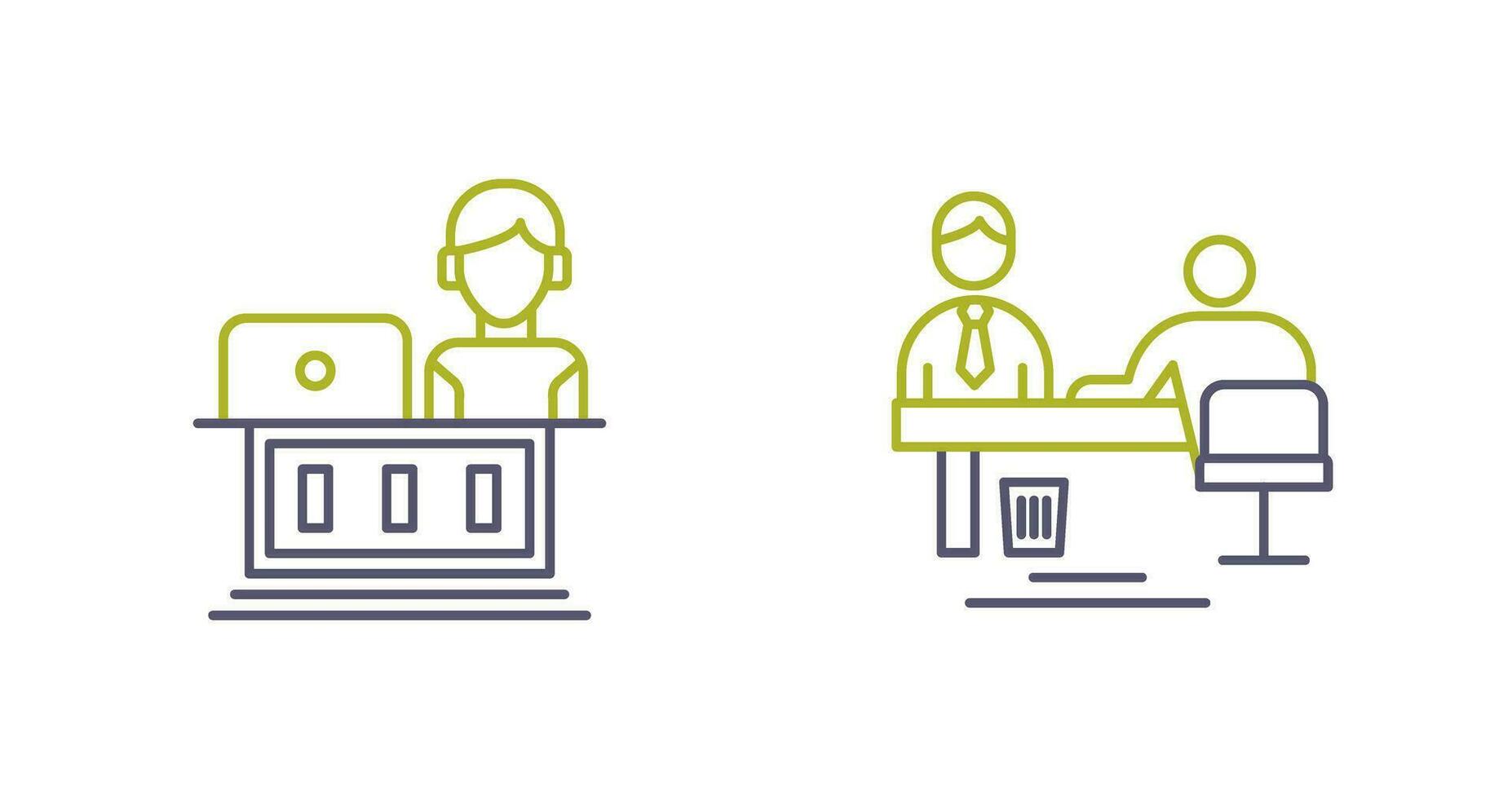 Employee and Evaluating work Icon vector