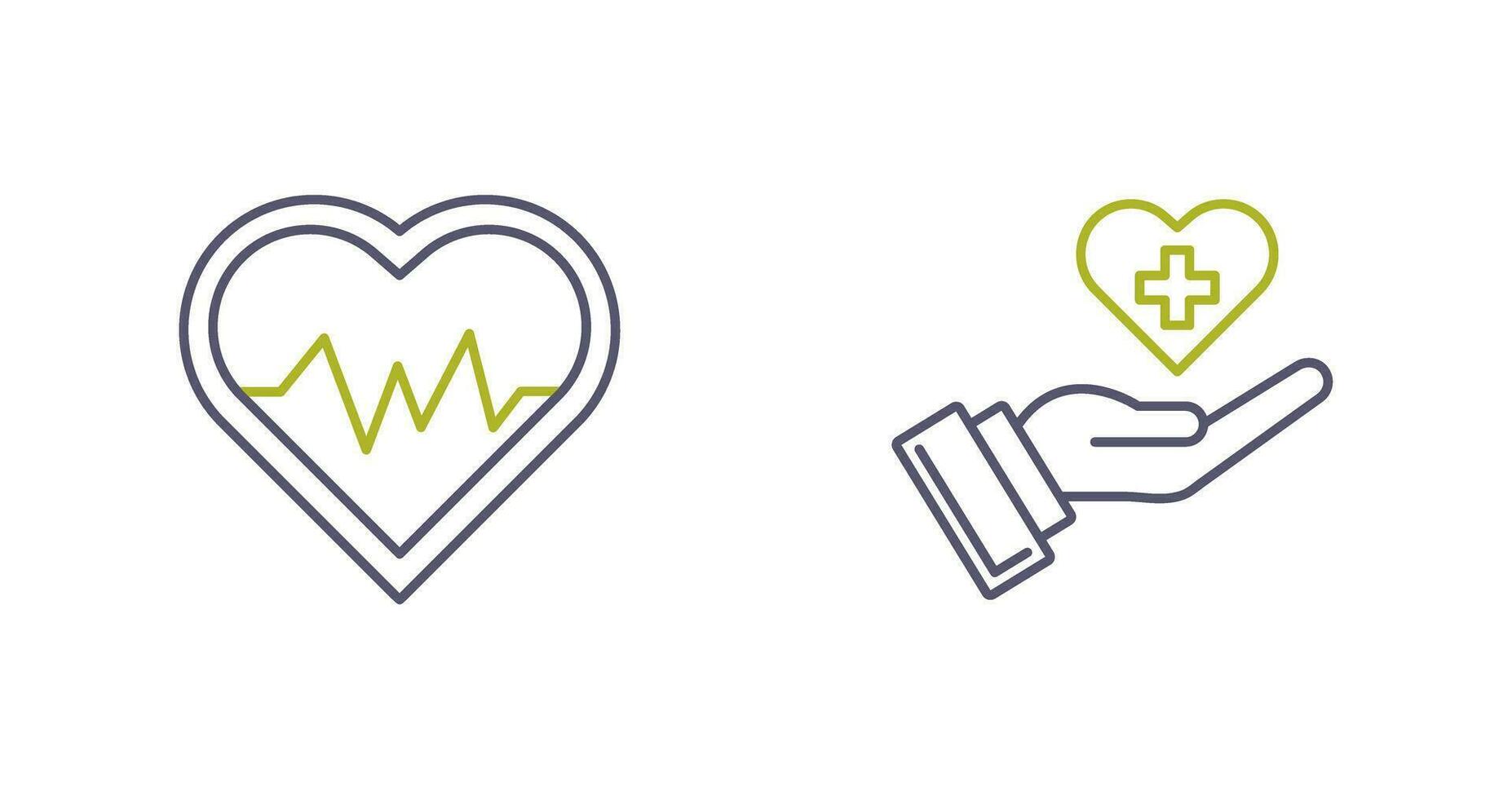 Heart Beat and Healthcare Icon vector