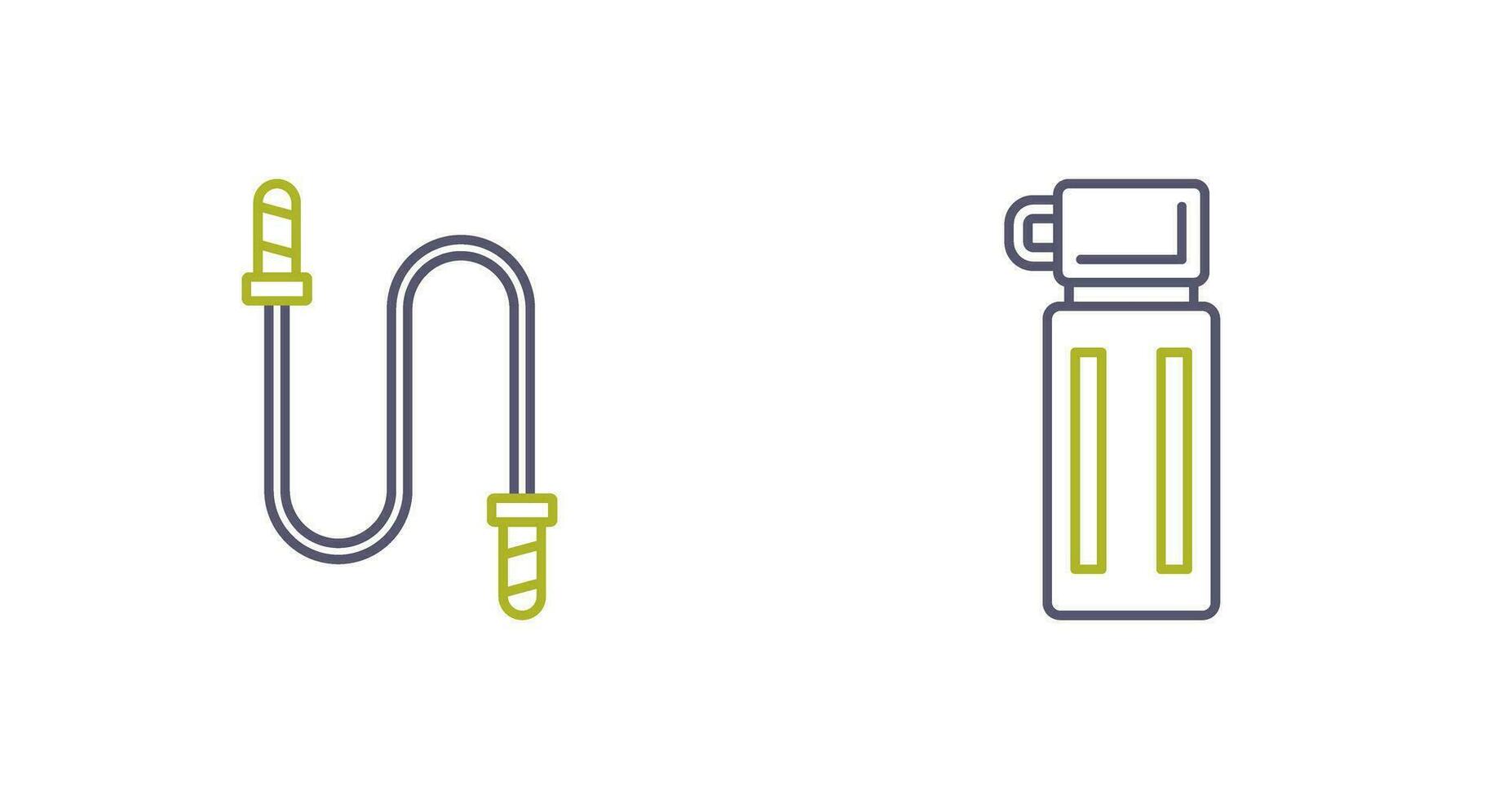 Jumping Rope and Thermos Icon vector