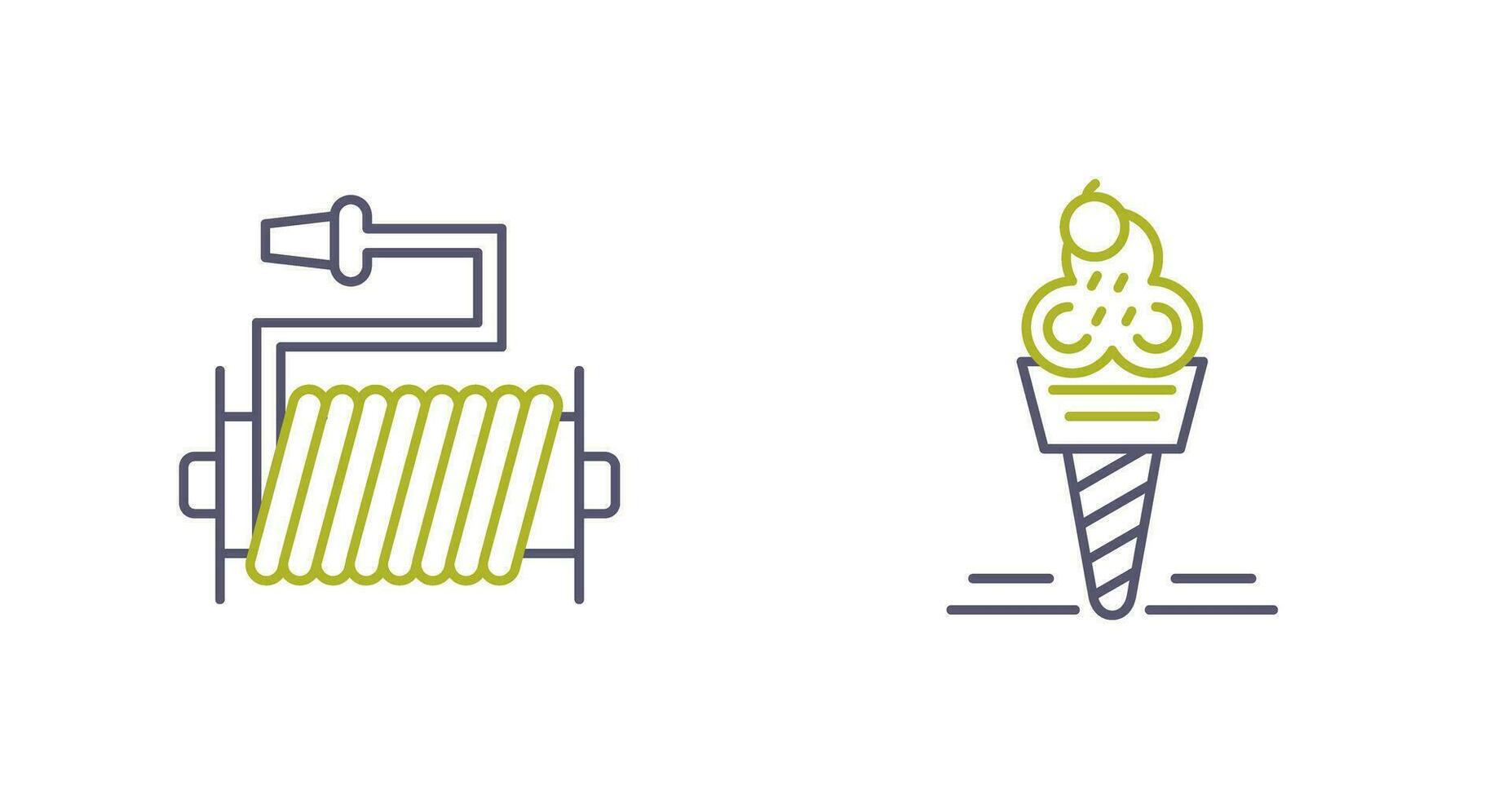 Water Hose and Ice Cream Icon vector