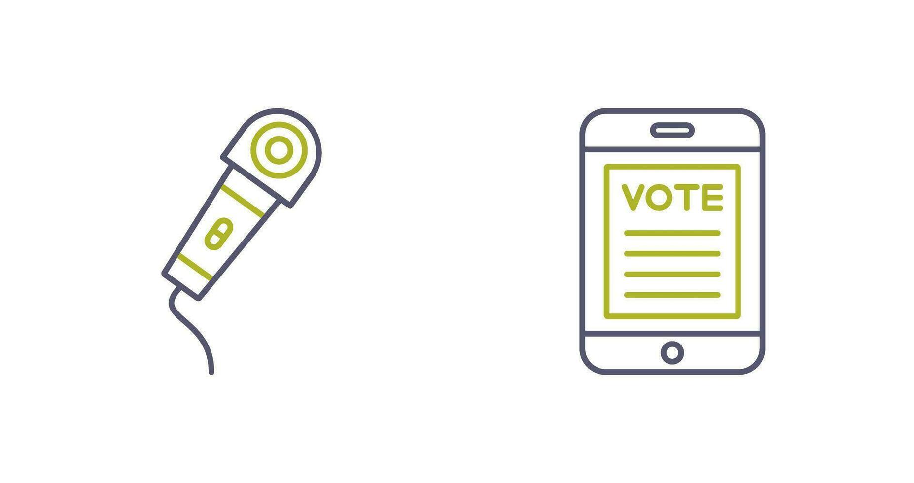 Microphone and Vote Icon vector
