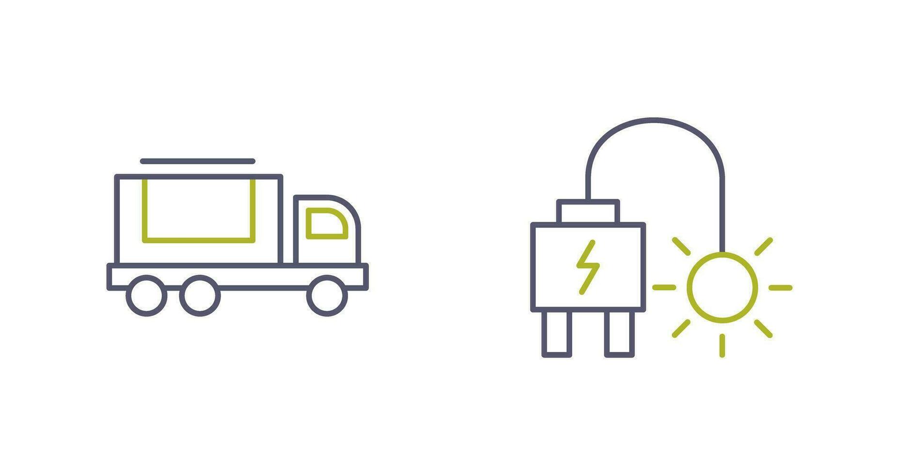 Cargo Truck and Plug Icon vector