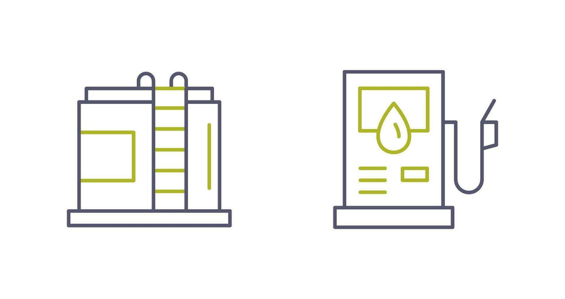 Water Tank and Petrol Pump Icon vector