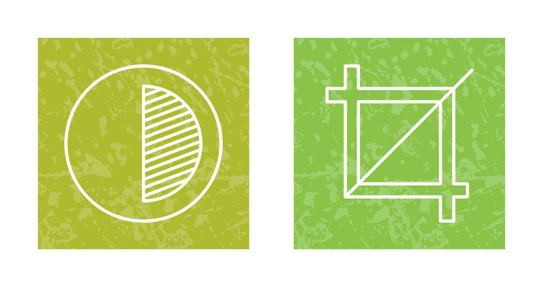 contrast and crop Icon vector