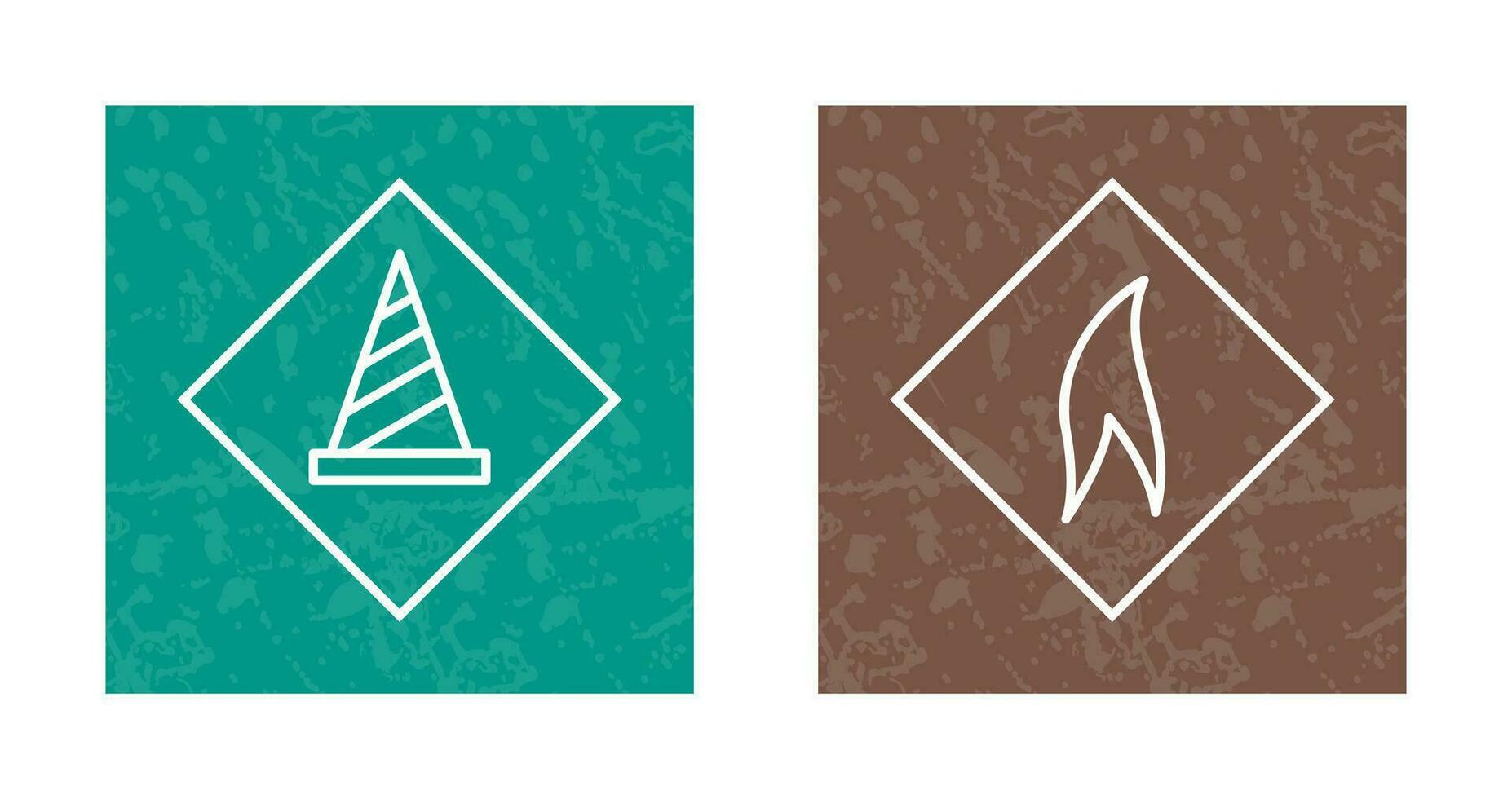 under construction and flammable material  Icon vector